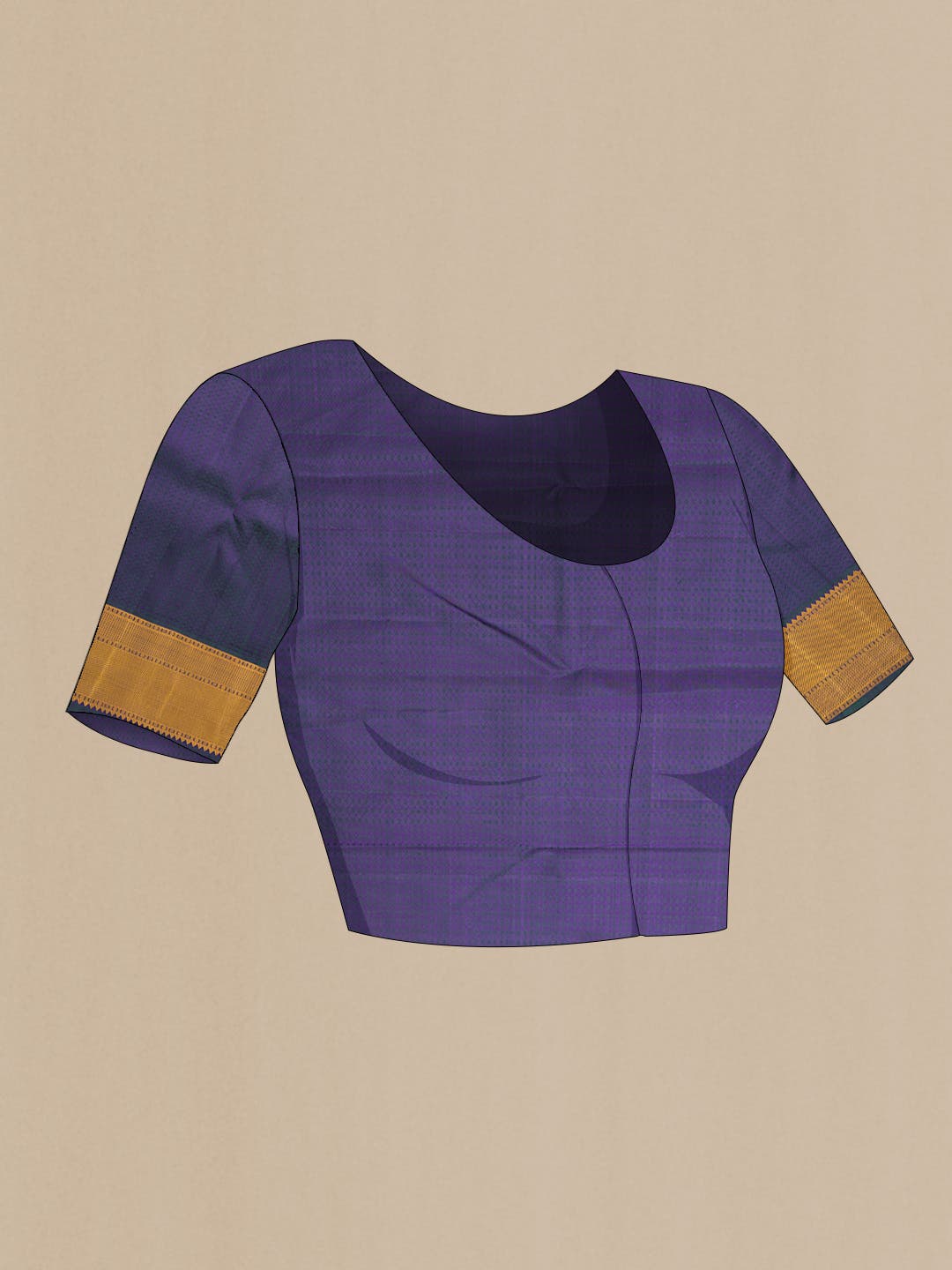 Navy Blue Dual Tone Kanchipuram Silk Saree