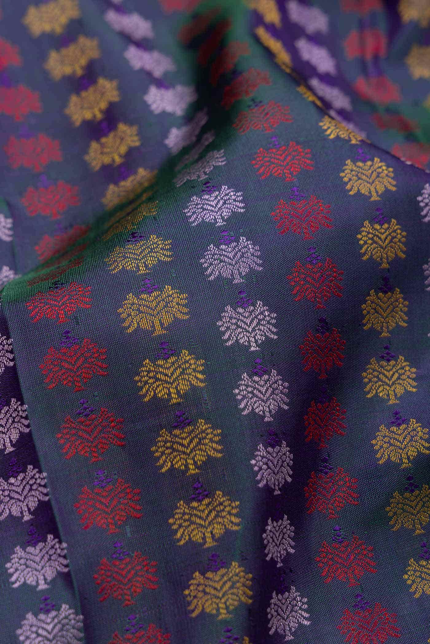 Navy Blue Dual Tone Kanchipuram Silk Saree