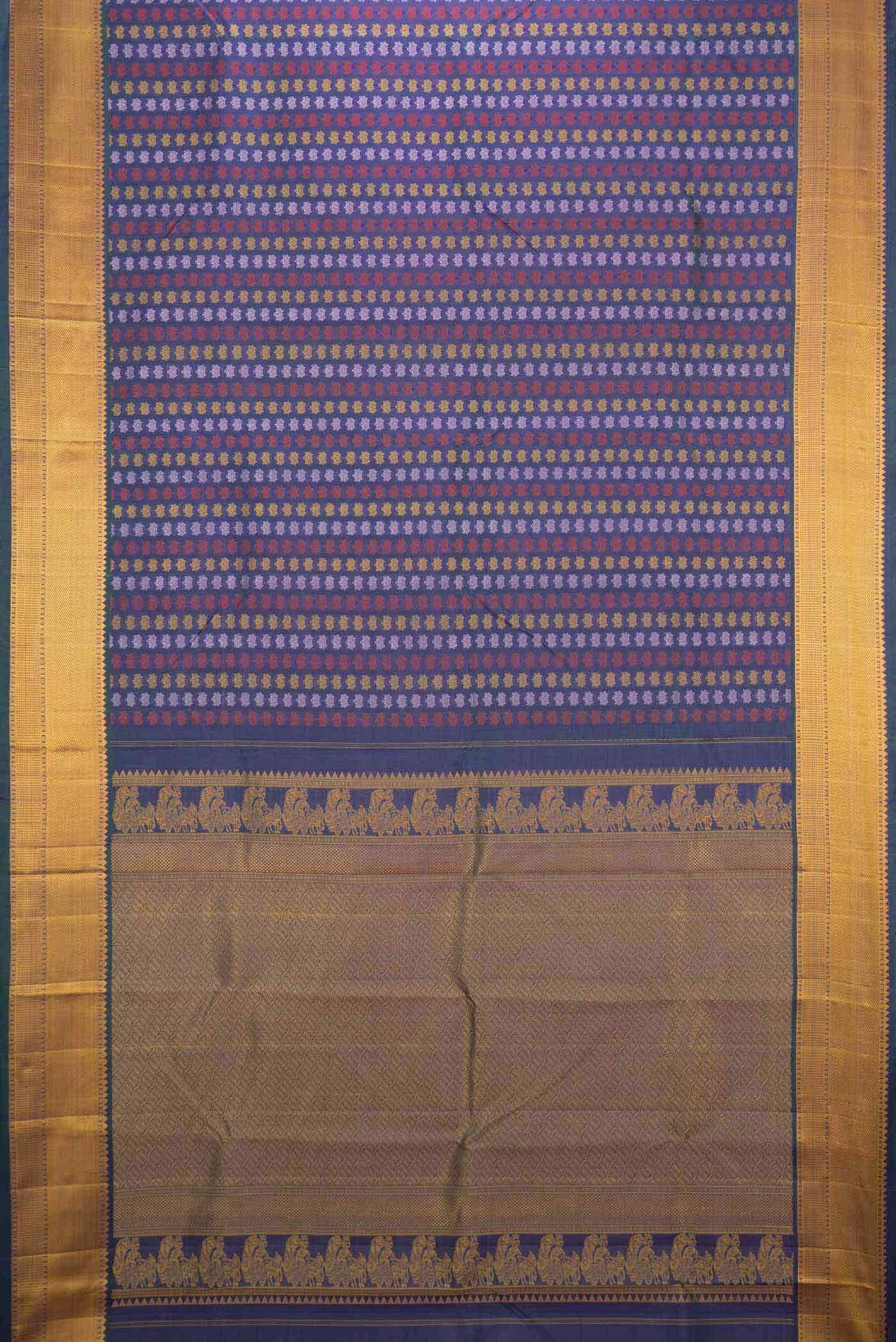 Navy Blue Dual Tone Kanchipuram Silk Saree