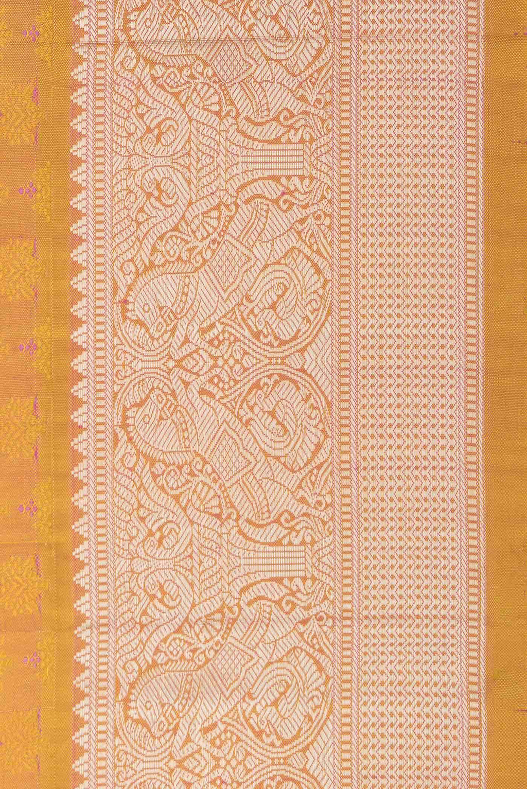 Mustard Dual Tone Kanchipuram Silk Saree