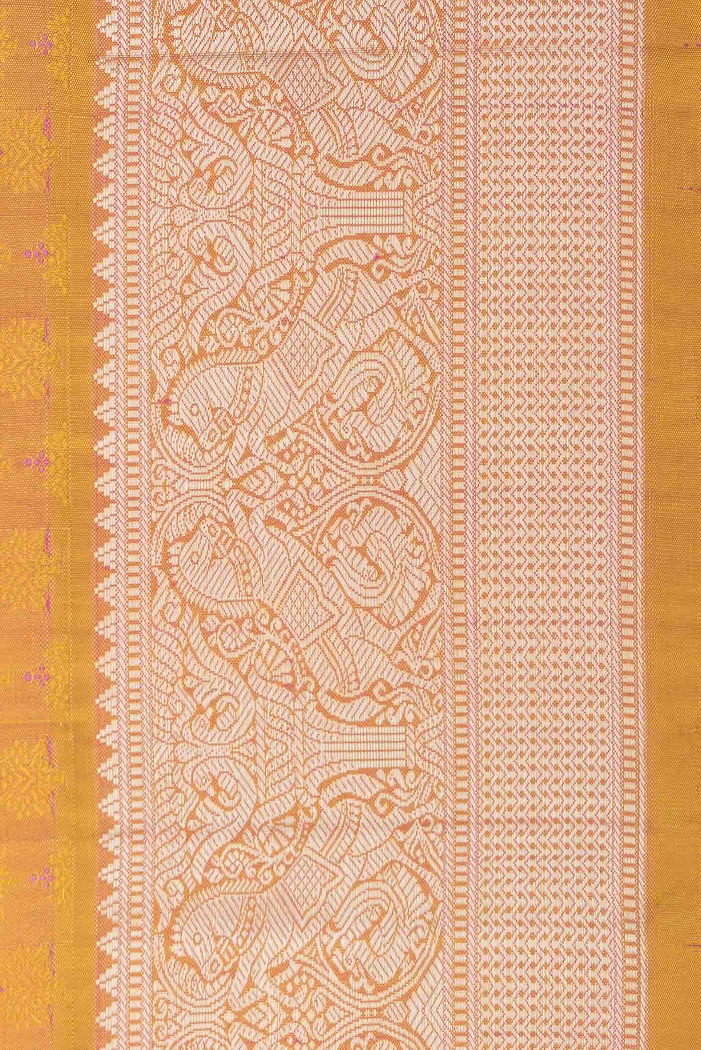 Mustard Dual Tone Kanchipuram Silk Saree