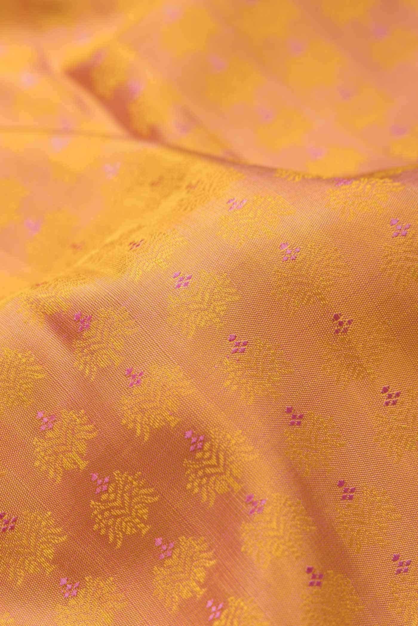 Mustard Dual Tone Kanchipuram Silk Saree
