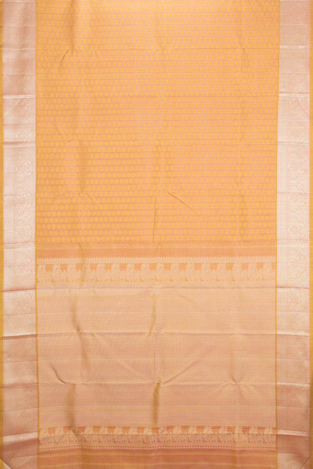 Mustard Dual Tone Kanchipuram Silk Saree