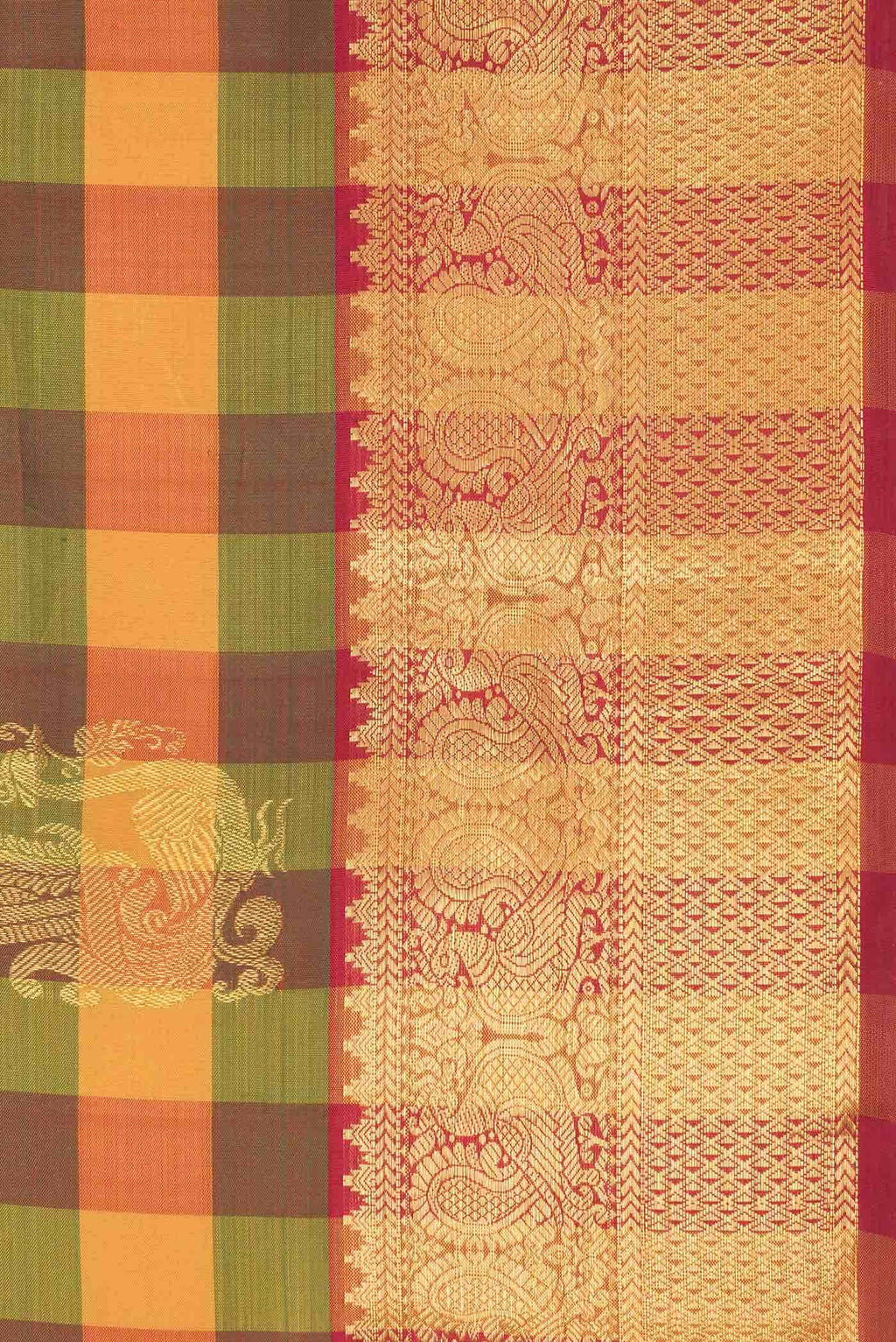 Pure Silk Pure Zari Multi Kanchipuram Saree