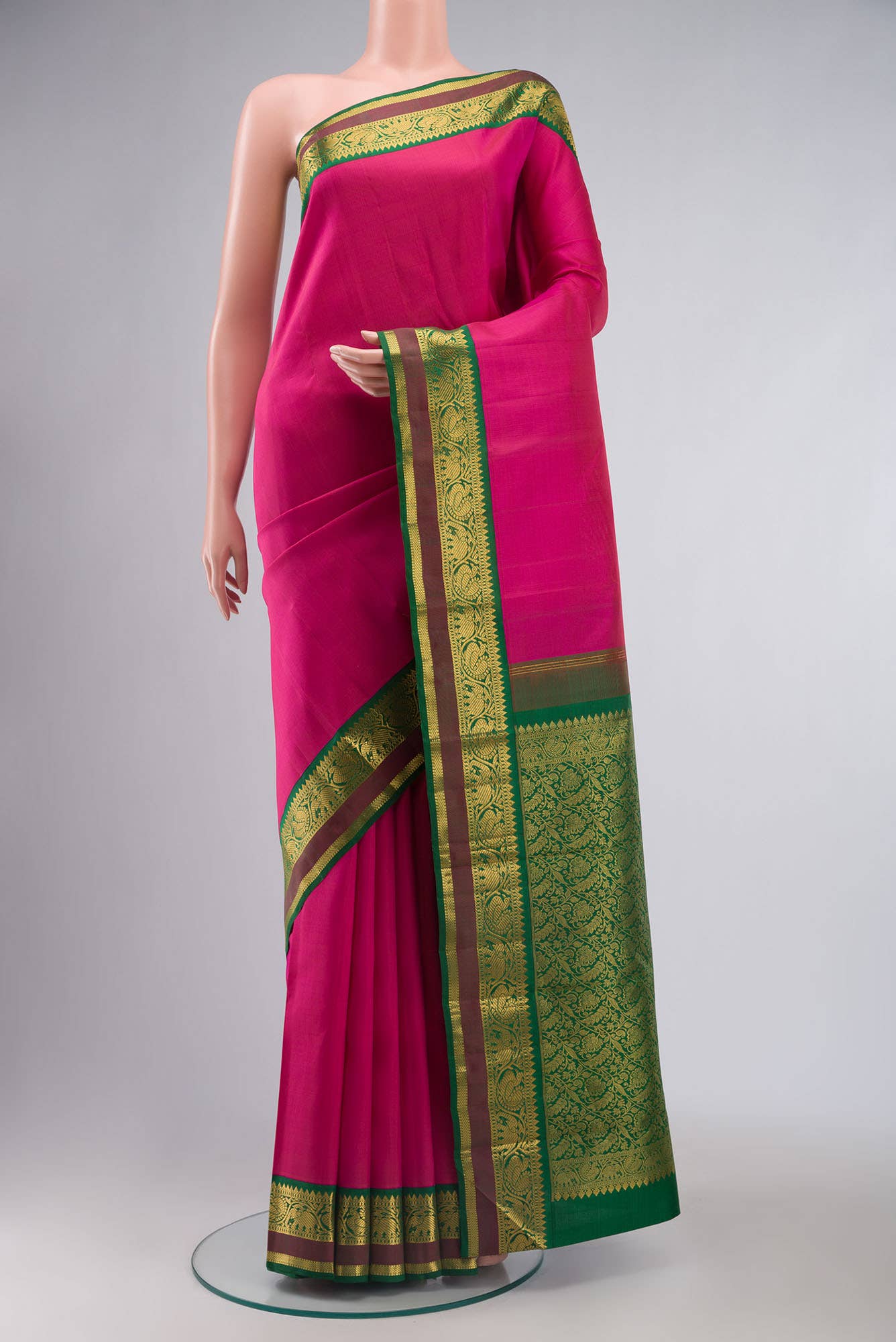 Pink Kanchipuram Silk Saree