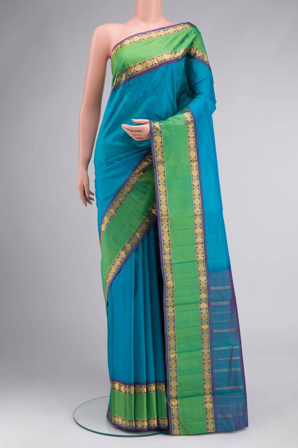 Blue Kanchipuram Silk Saree