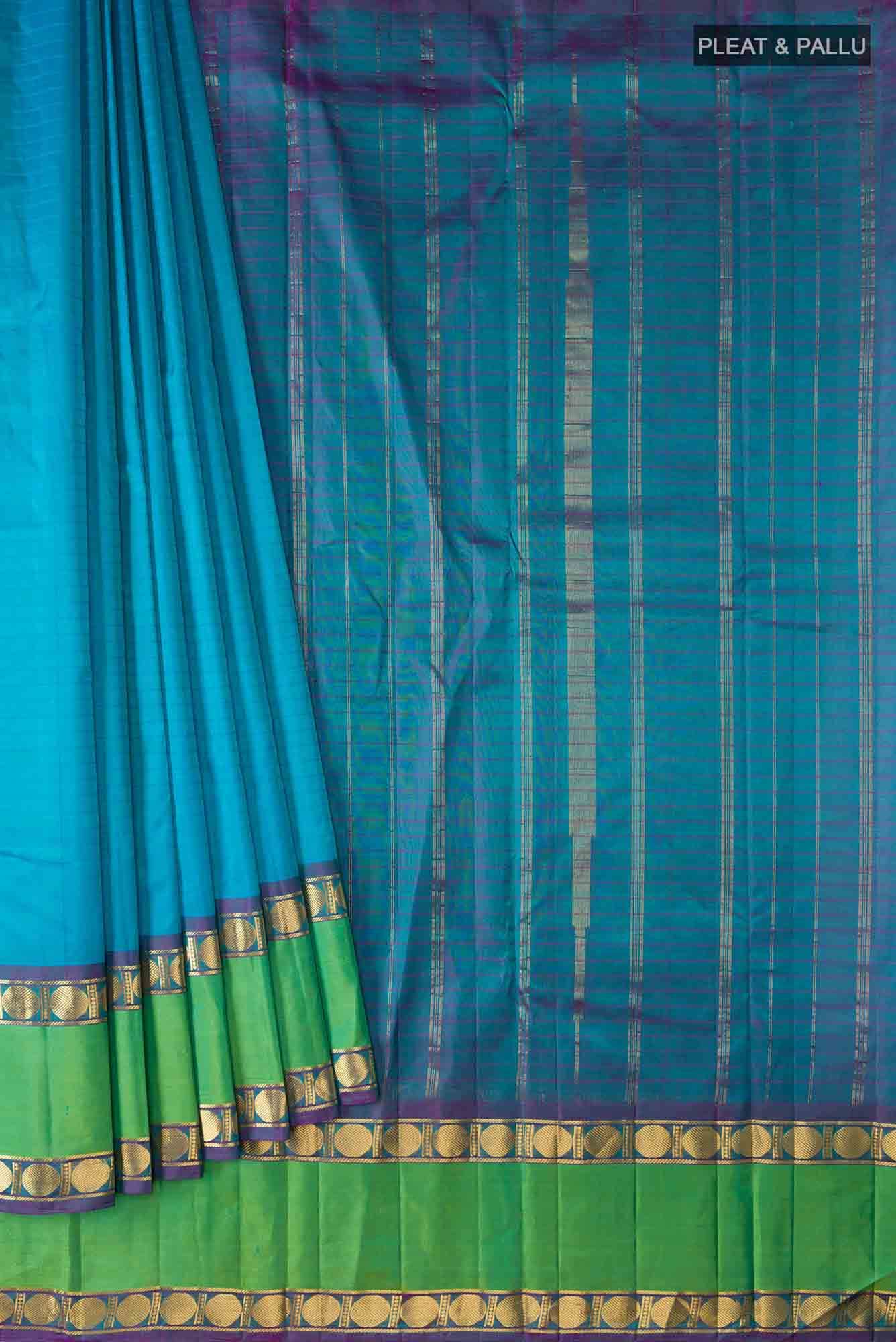 Blue Kanchipuram Silk Saree