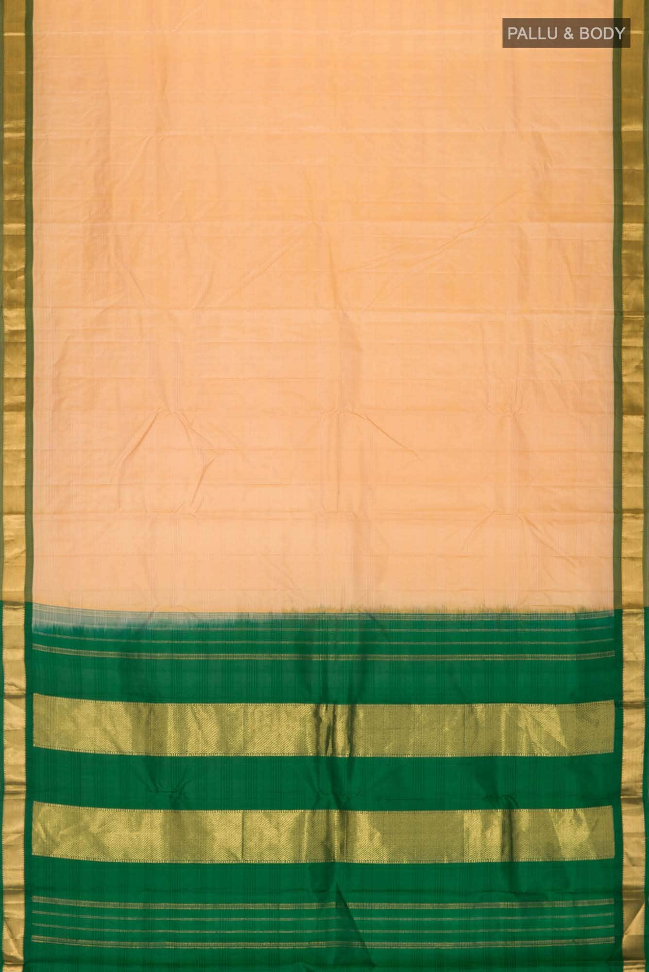 Beige Kanchipuram Silk Saree