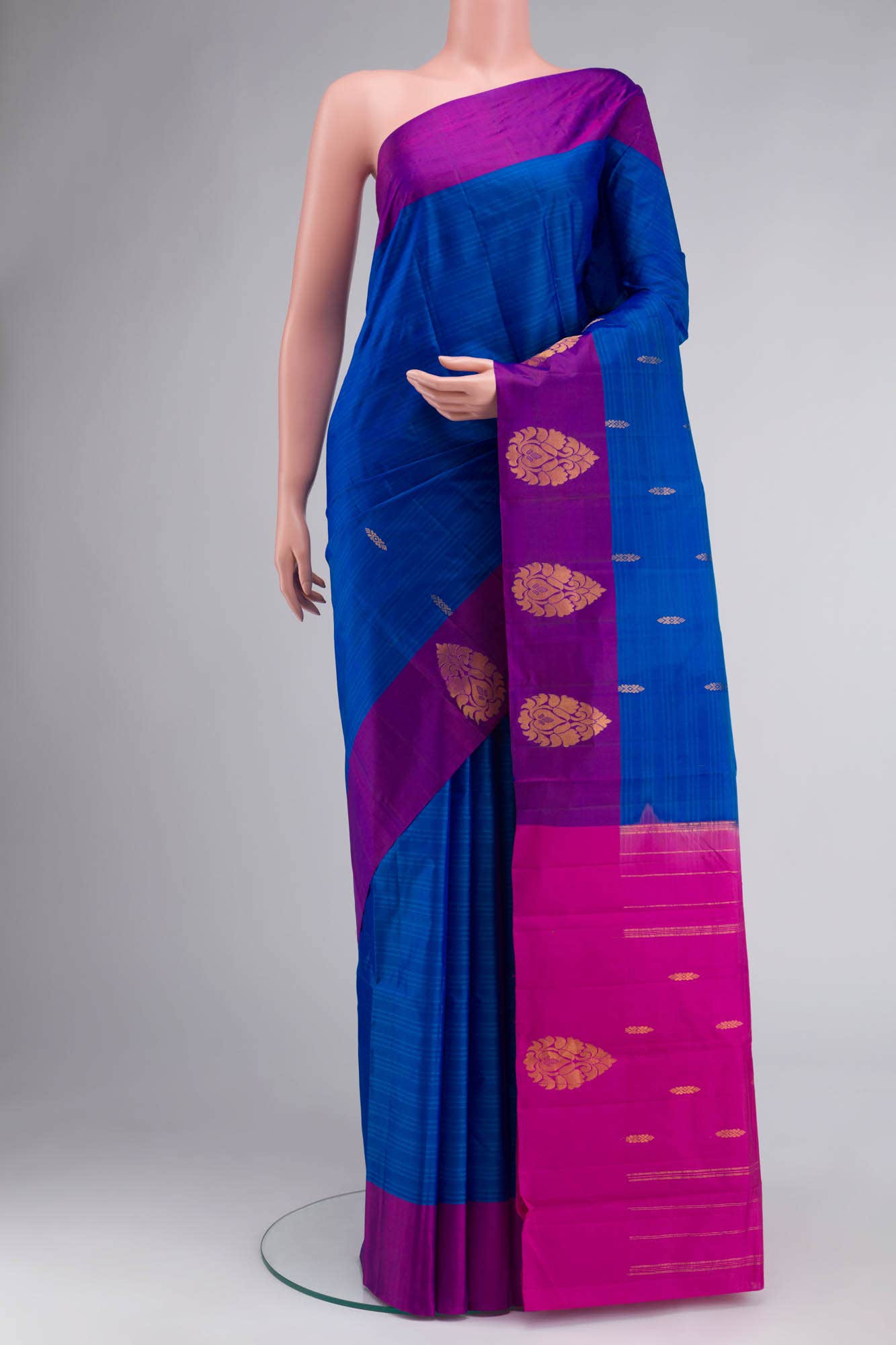 Blue Kanchipuram Silk Saree