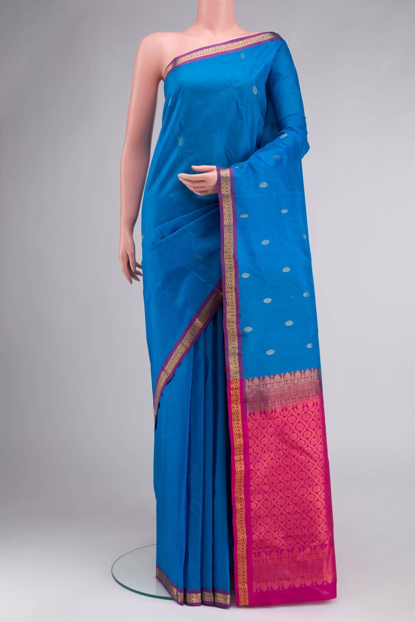 Blue Kanchipuram Silk Saree