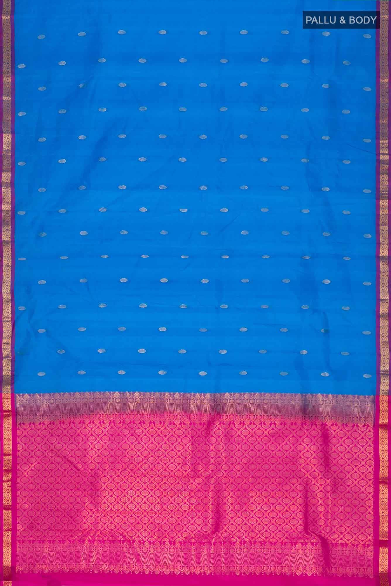 Blue Kanchipuram Silk Saree