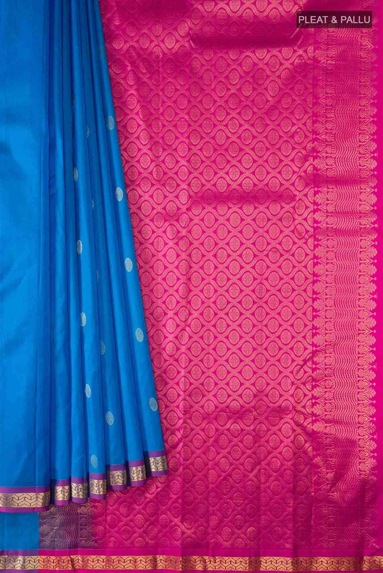Blue Kanchipuram Silk Saree