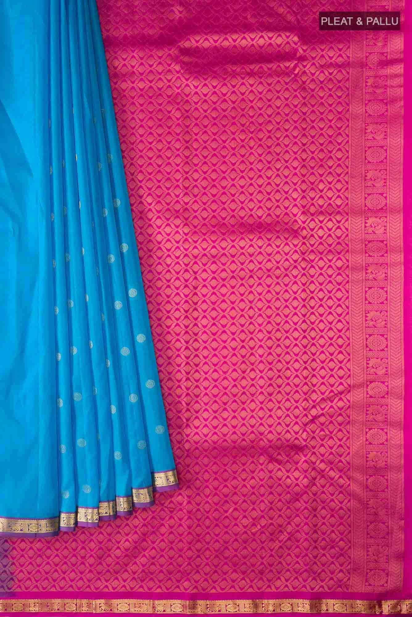Blue Kanchipuram Silk Saree