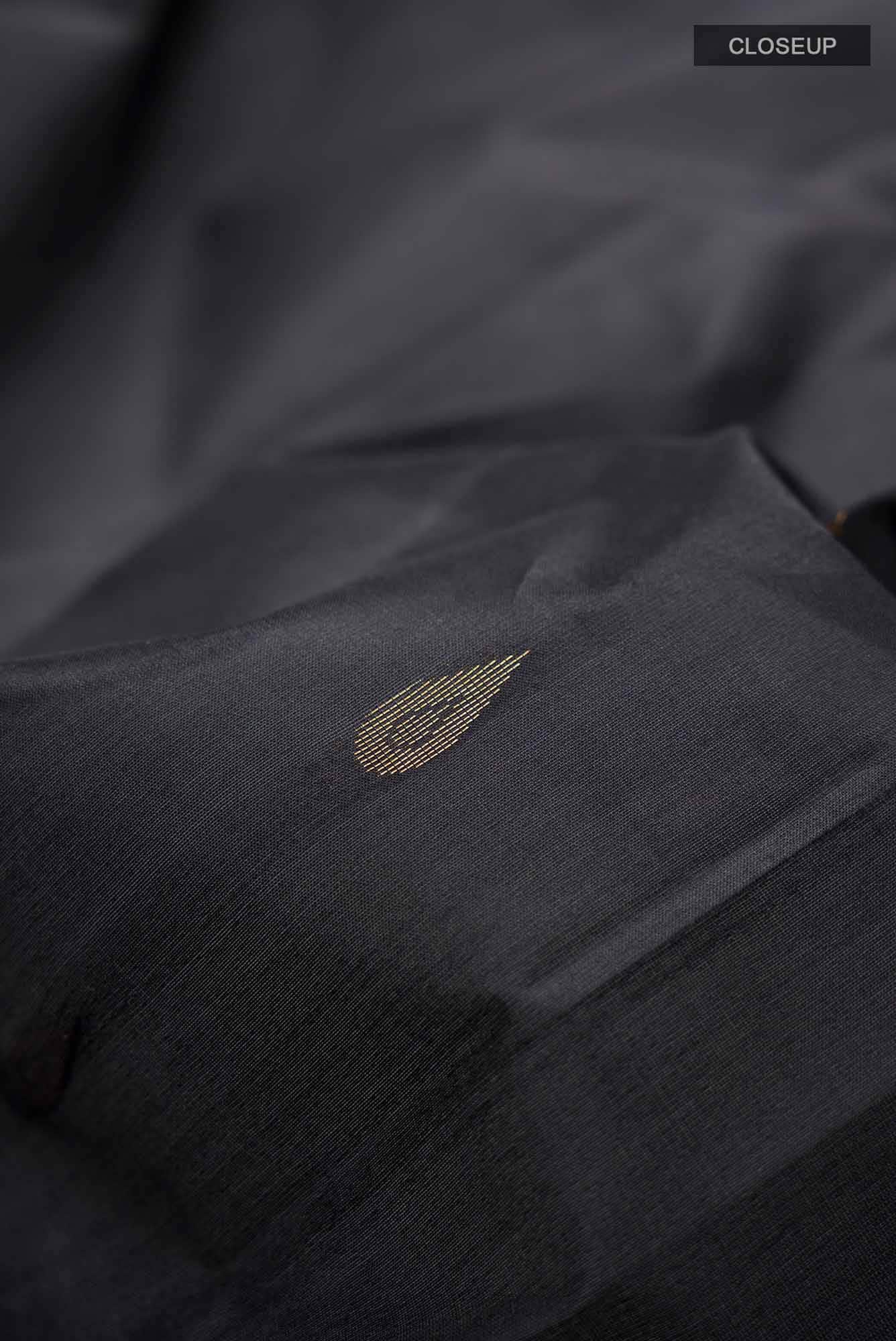 Black Kanchipuram Silk Saree