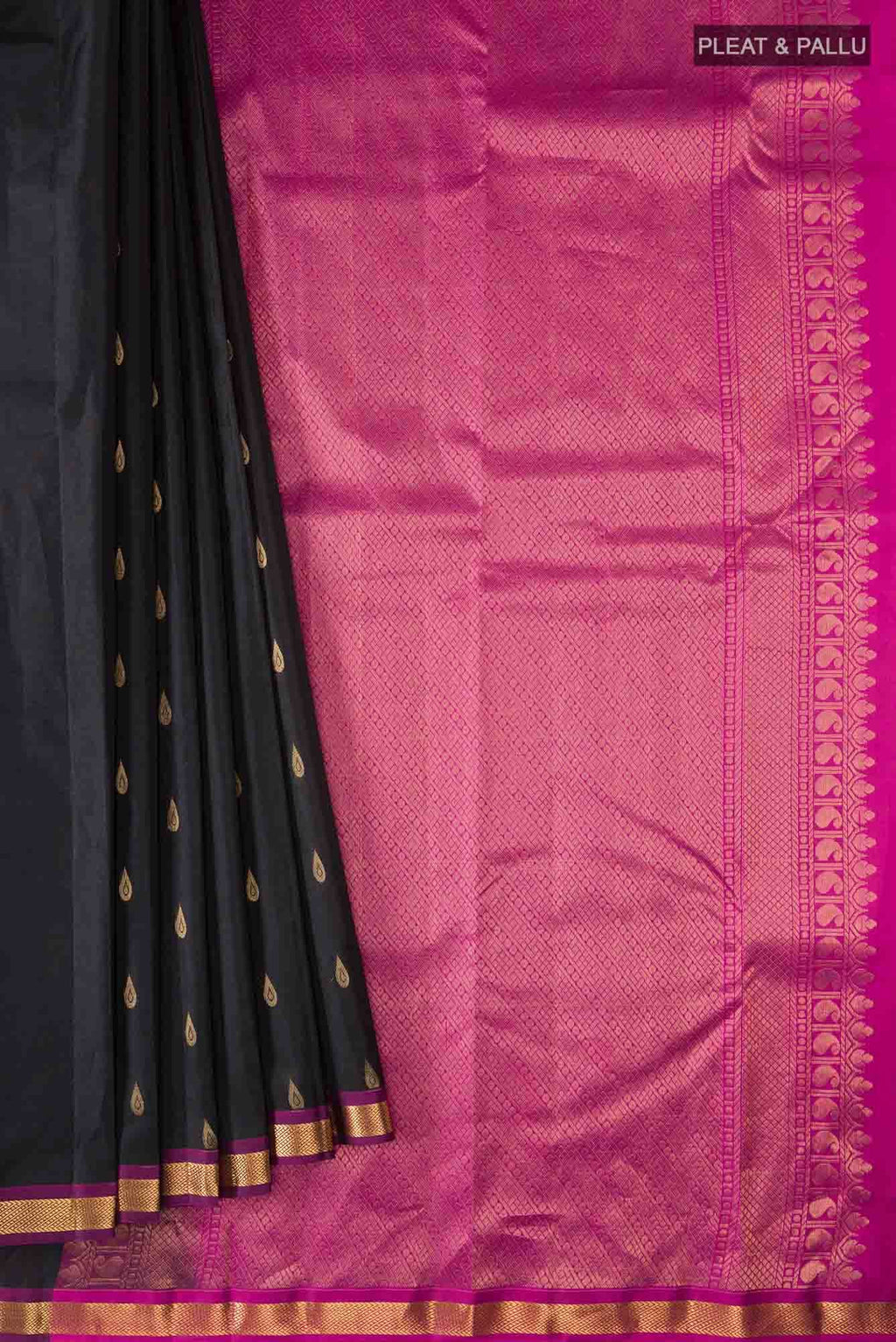 Black Kanchipuram Silk Saree