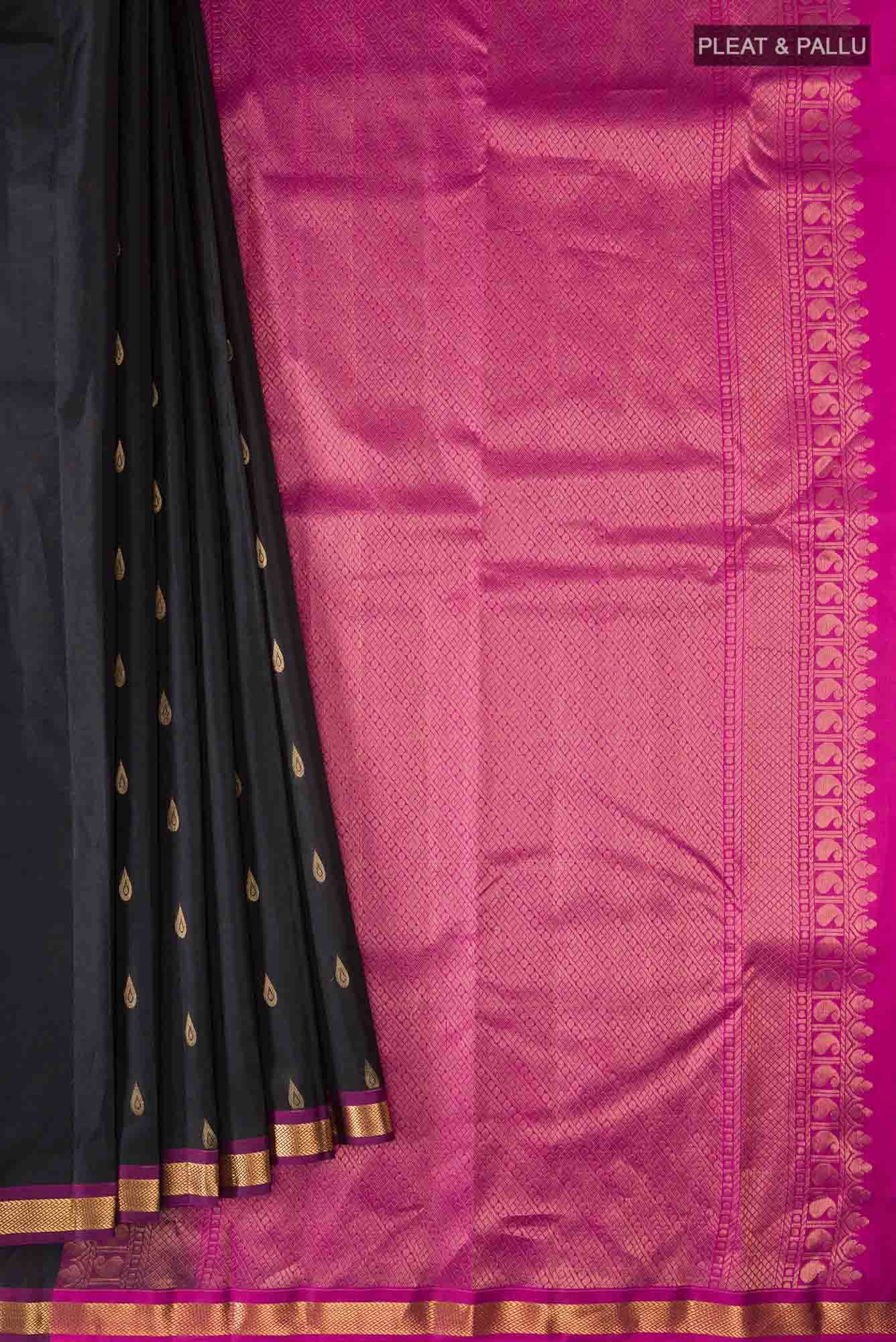 Black Kanchipuram Silk Saree