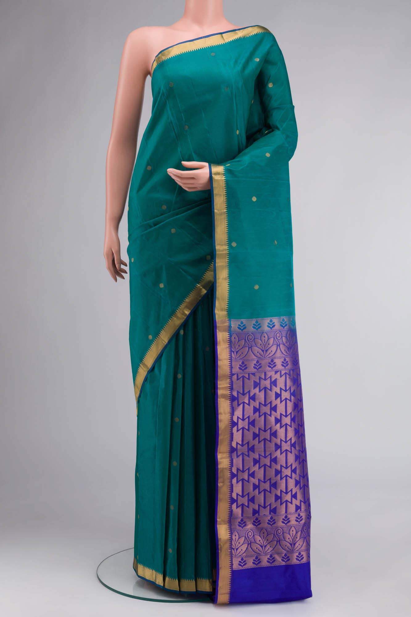 Blue Kanchipuram Silk Saree