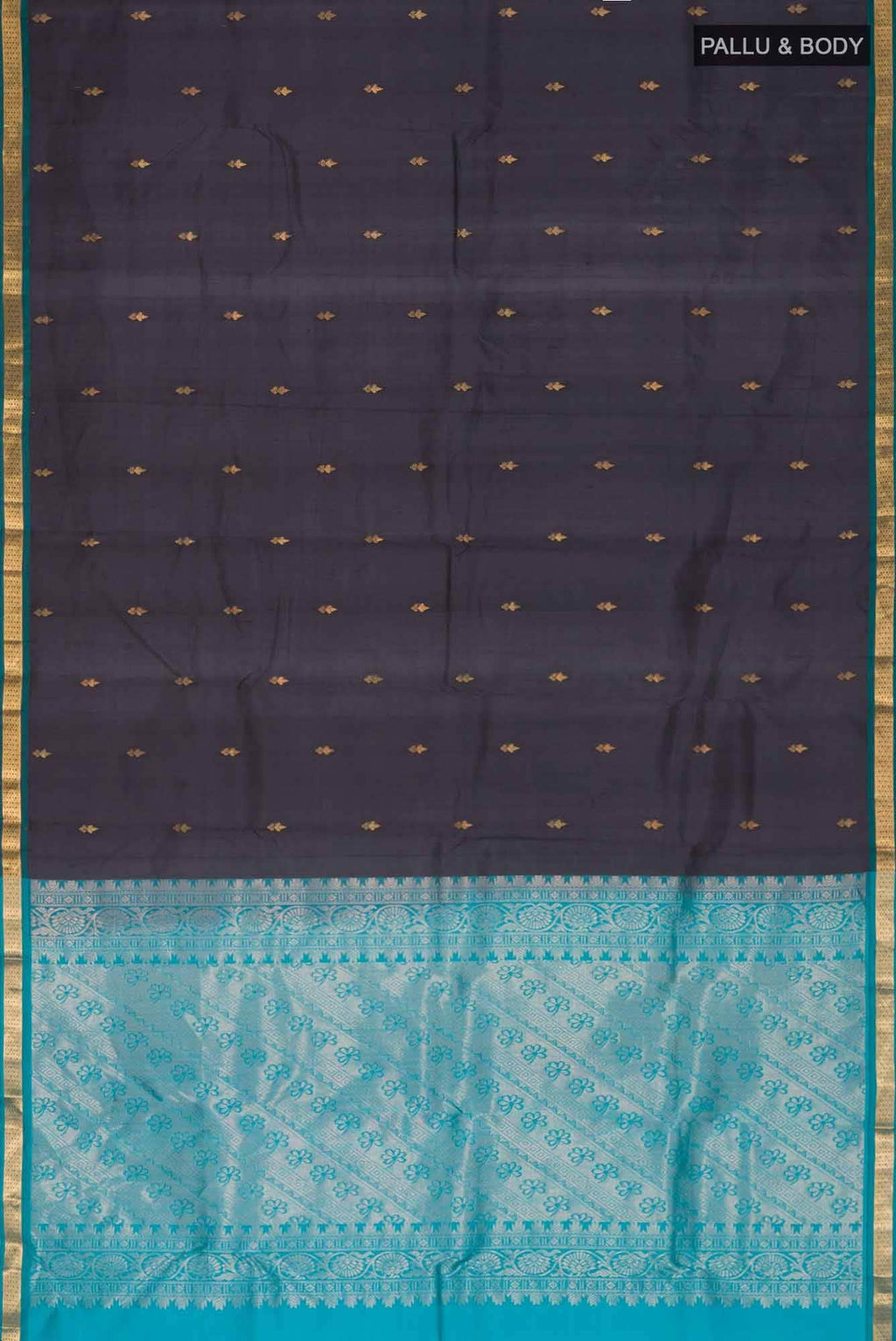 Black Kanchipuram Silk Saree