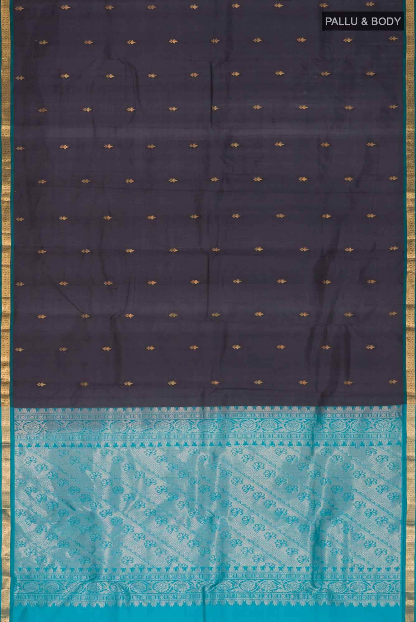 Black Kanchipuram Silk Saree