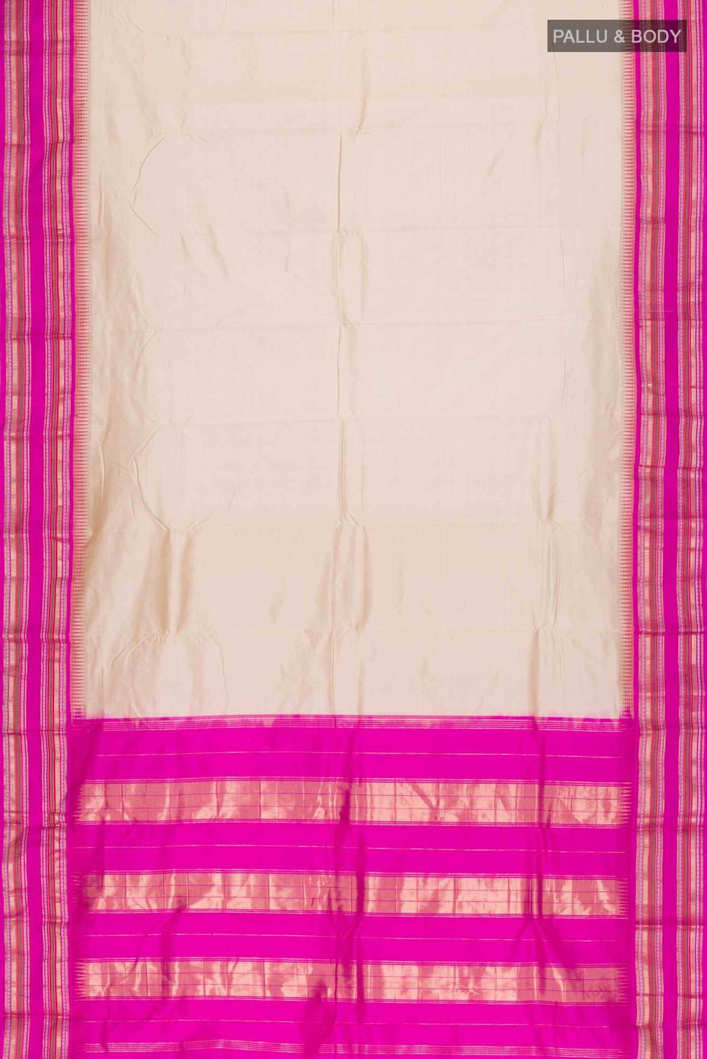 Beige Bangalore Silk Saree