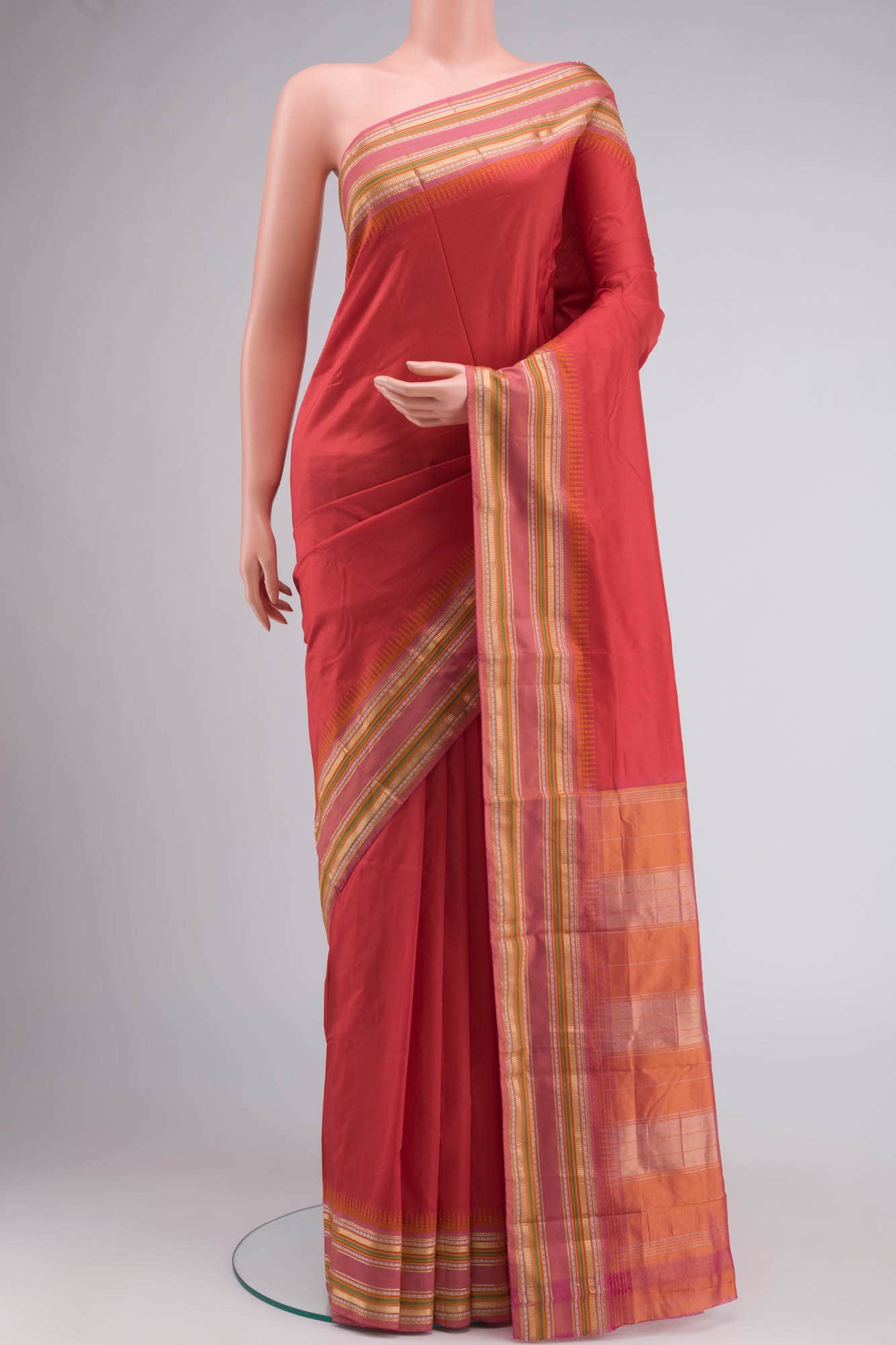 Red Bangalore Silk Saree