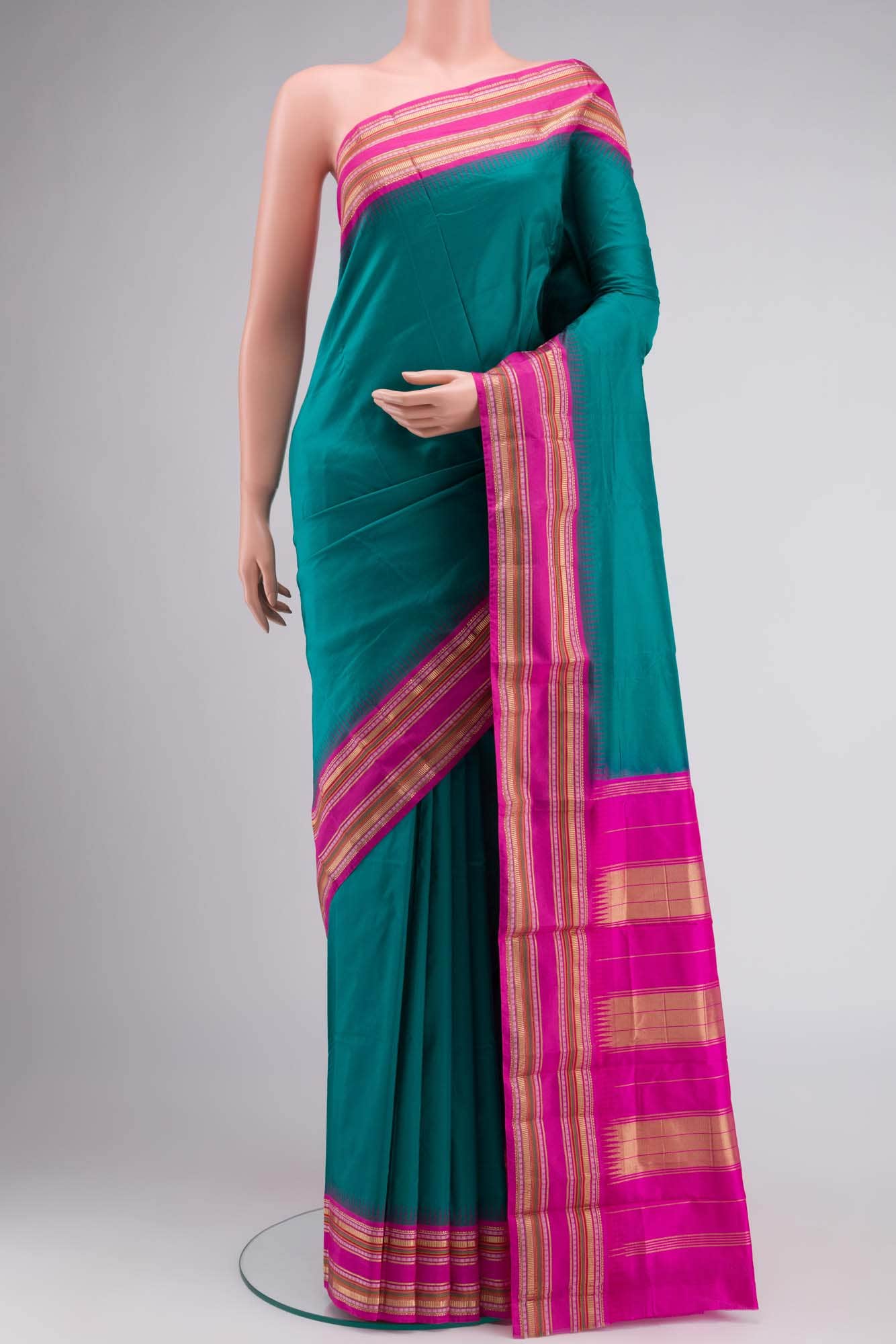 Green Bangalore Silk Saree