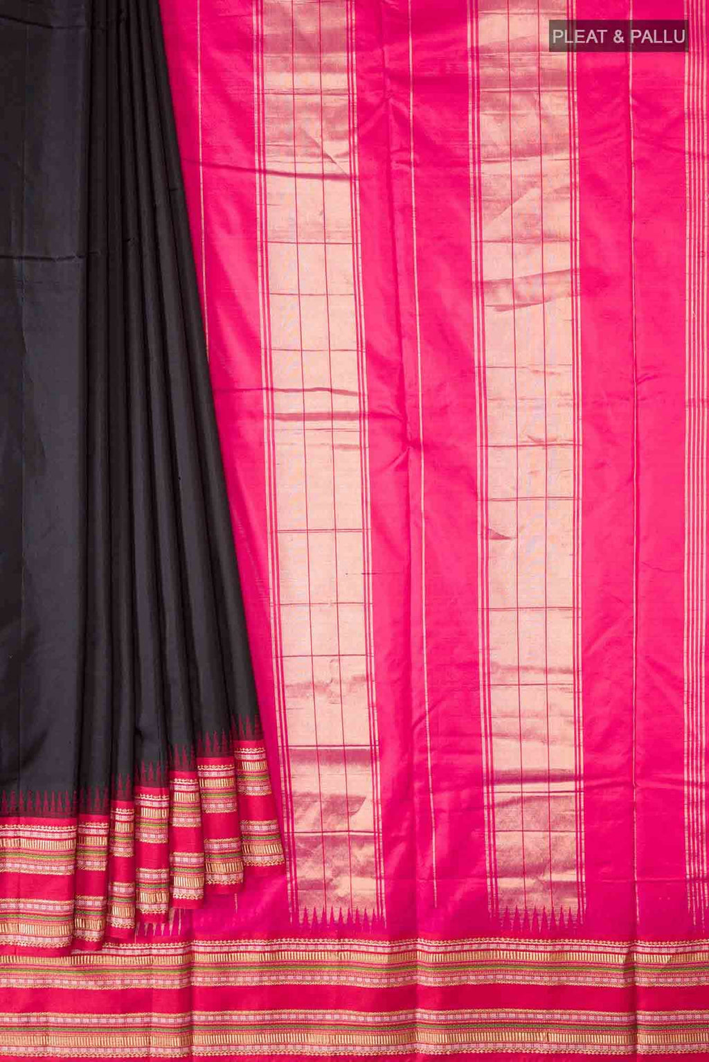 Black Bangalore Silk Saree