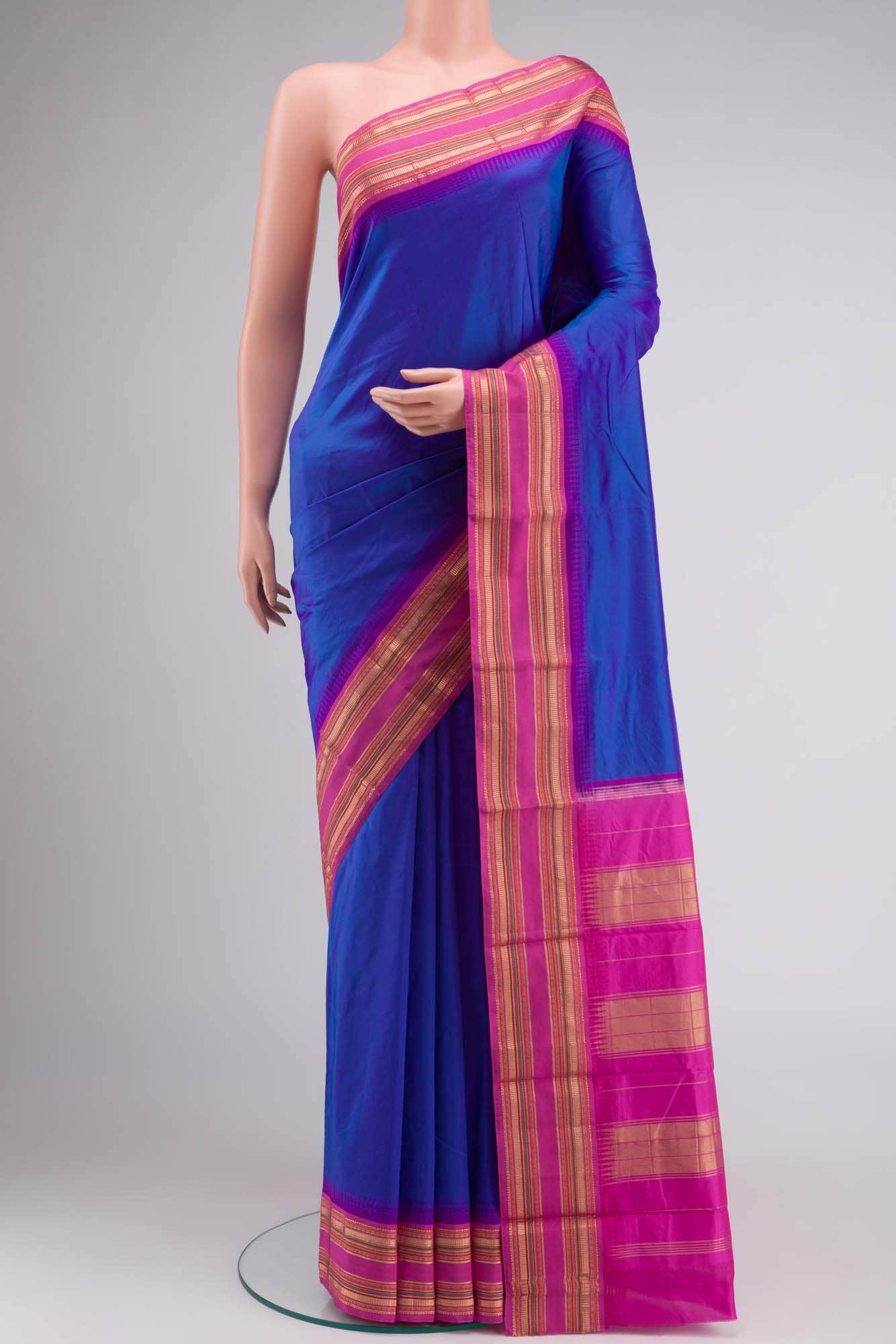 Blue Bangalore Silk Saree