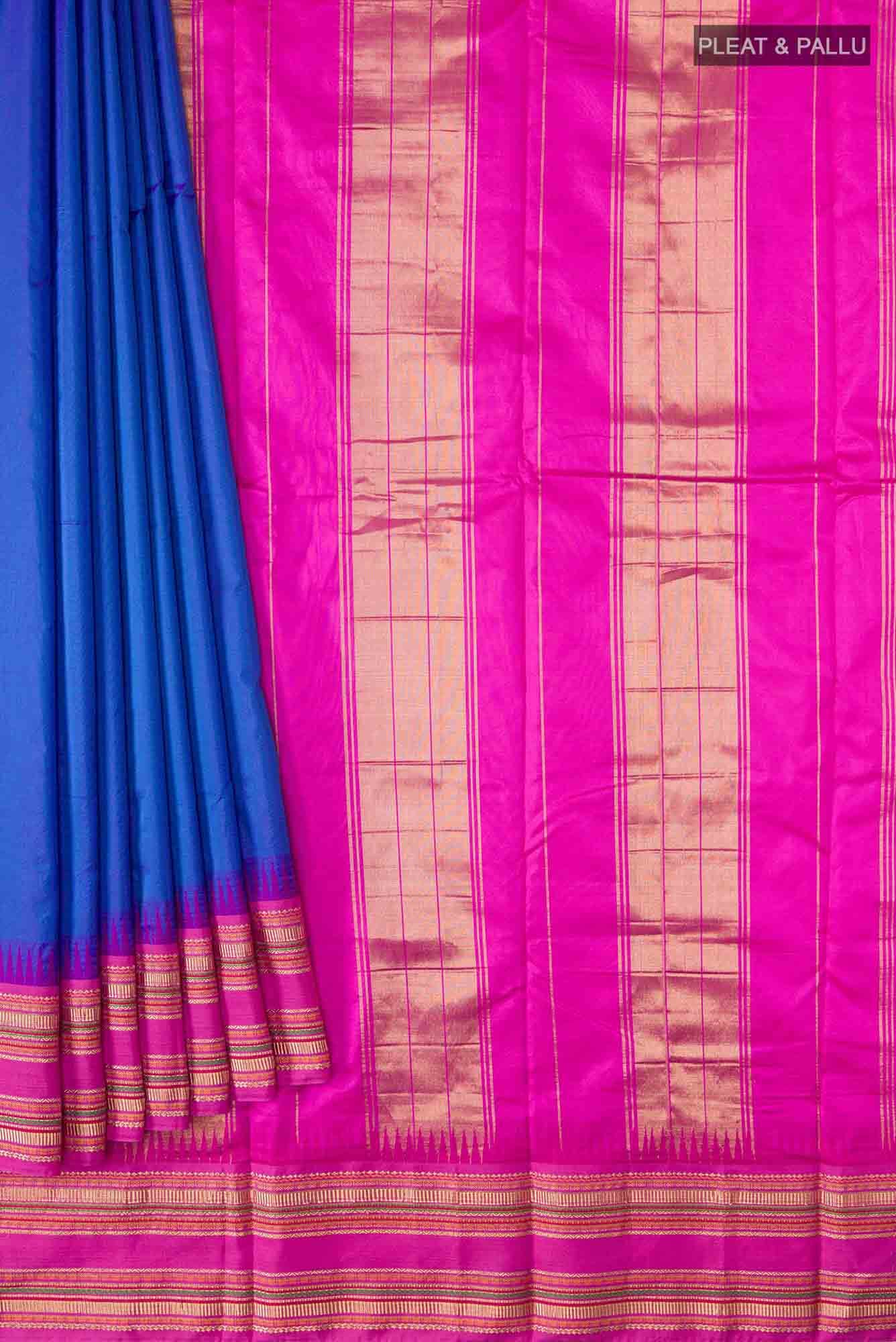 Blue Bangalore Silk Saree