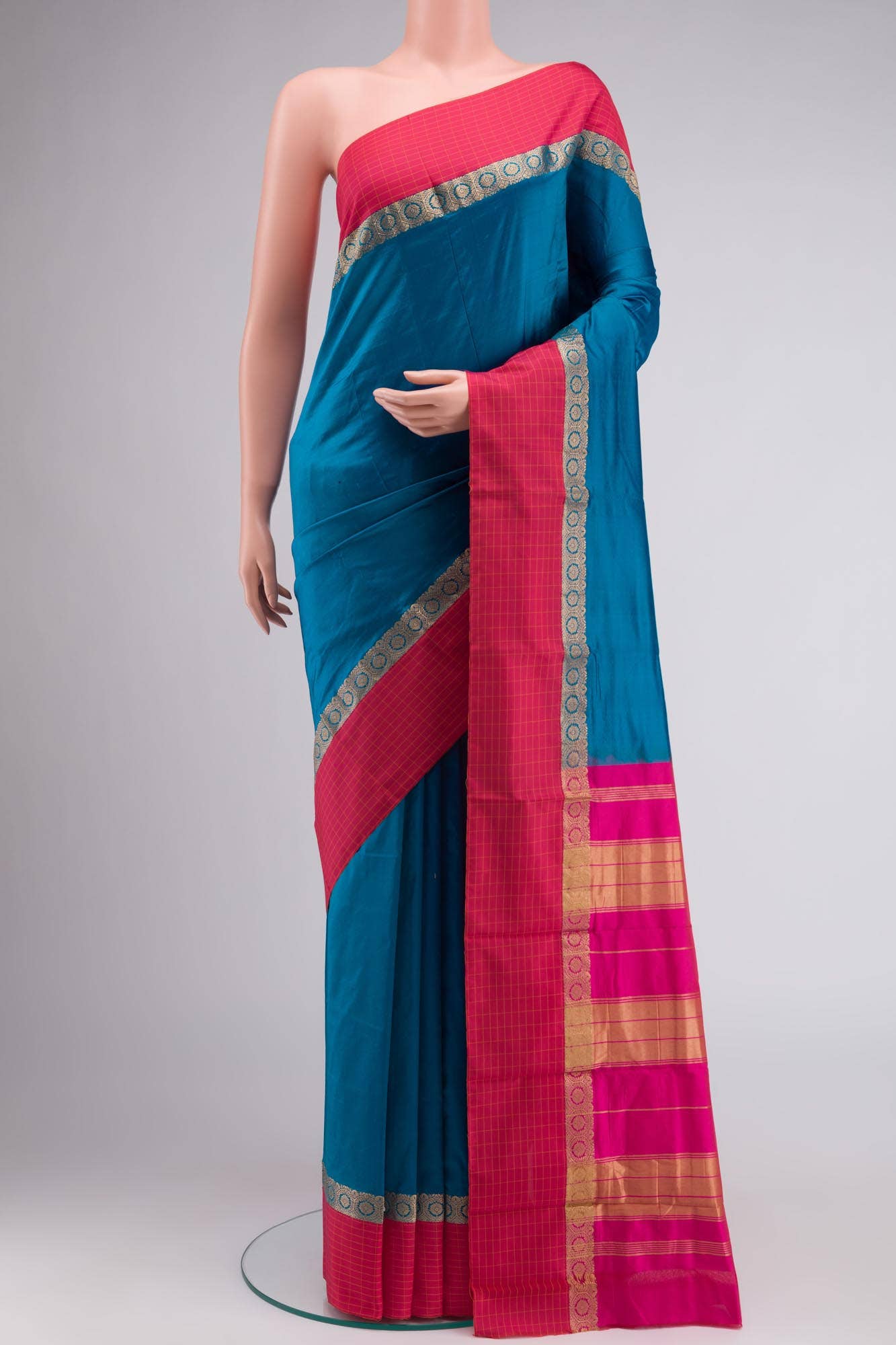 Blue Bangalore Silk Saree