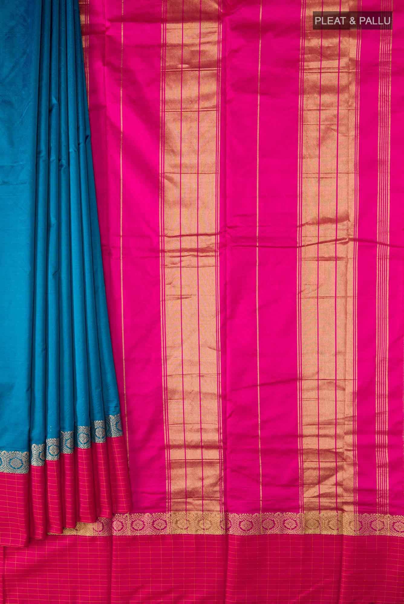 Blue Bangalore Silk Saree