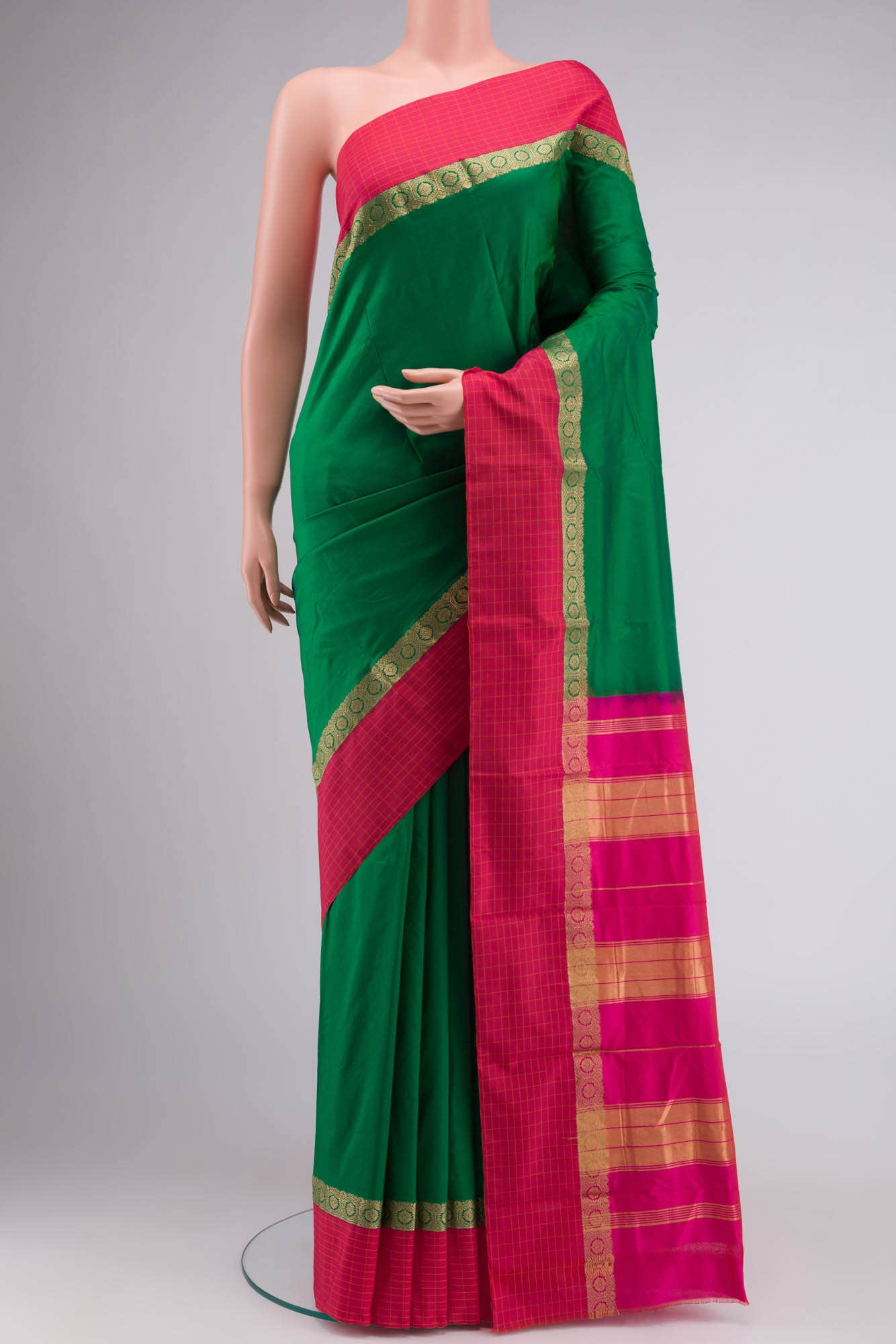 Green Bangalore Silk Saree