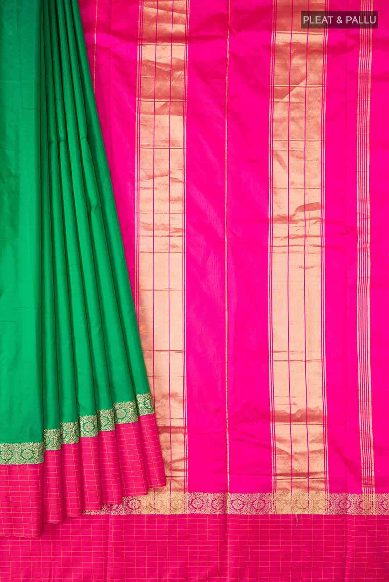 Green Bangalore Silk Saree