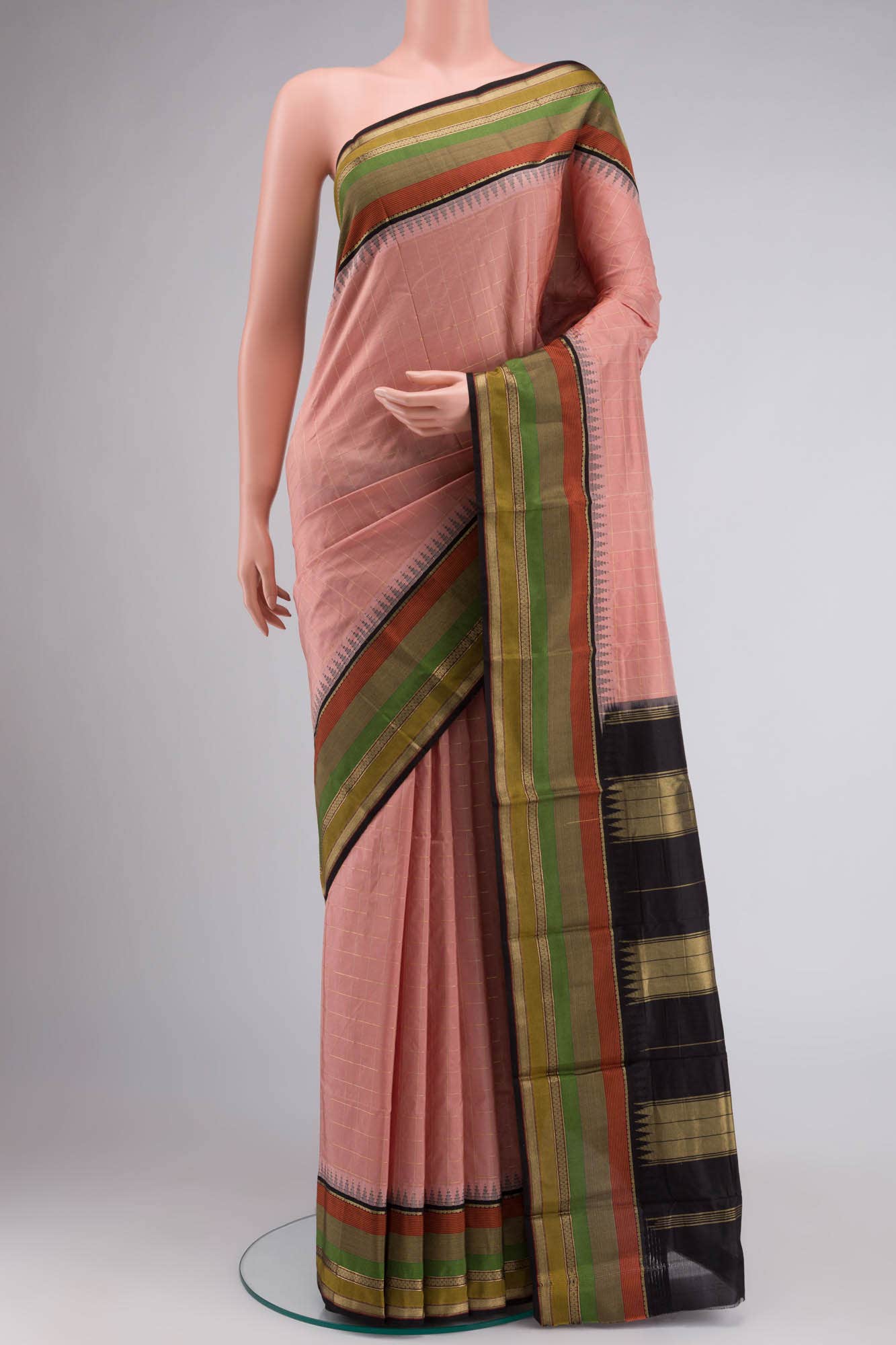 Pink Bangalore Silk Saree