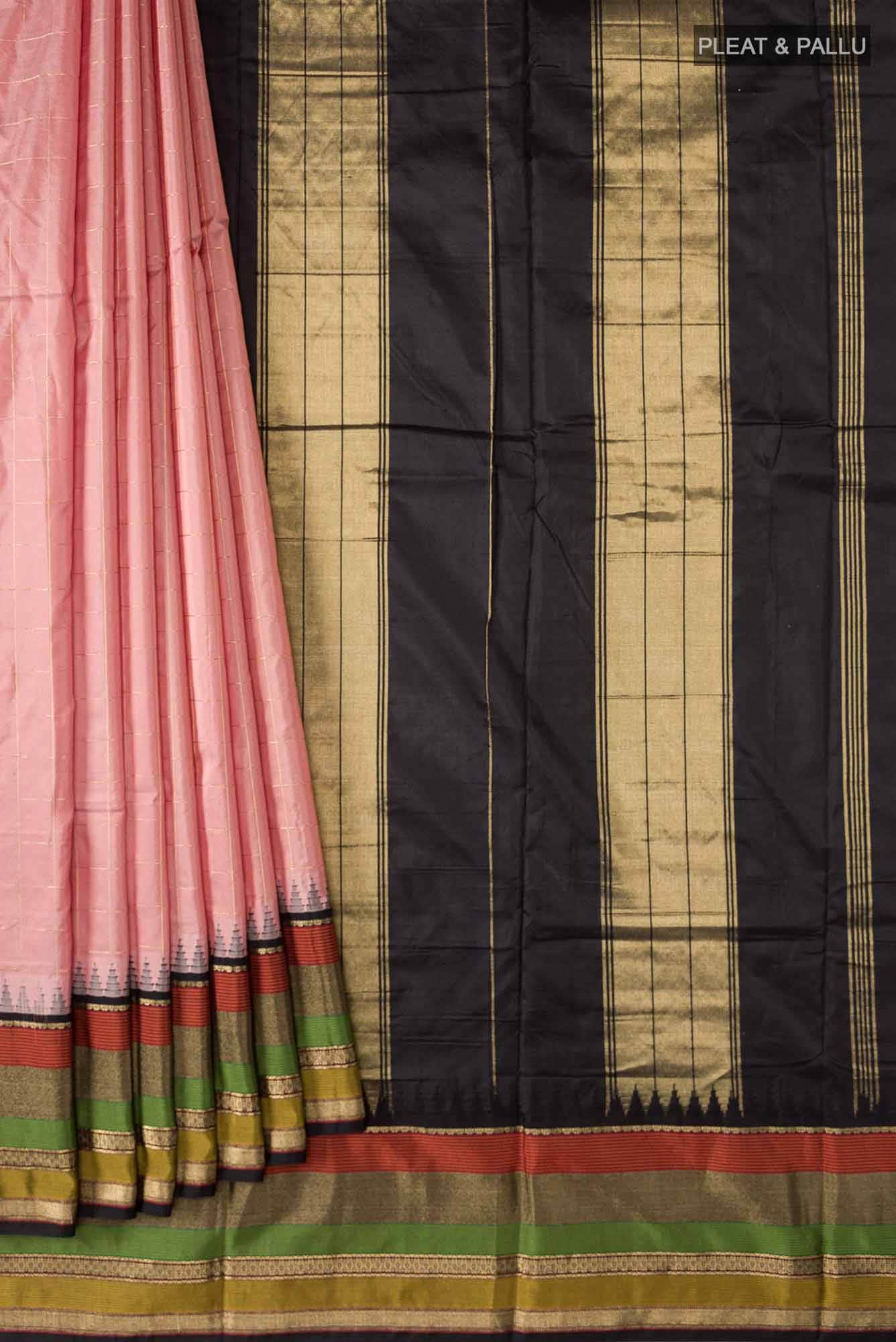 Pink Bangalore Silk Saree