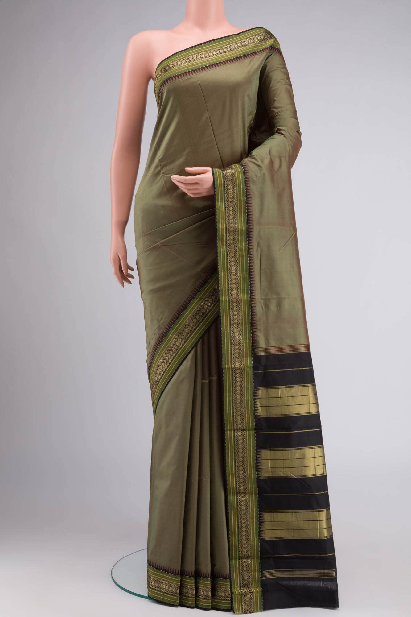 Green Bangalore Silk Saree