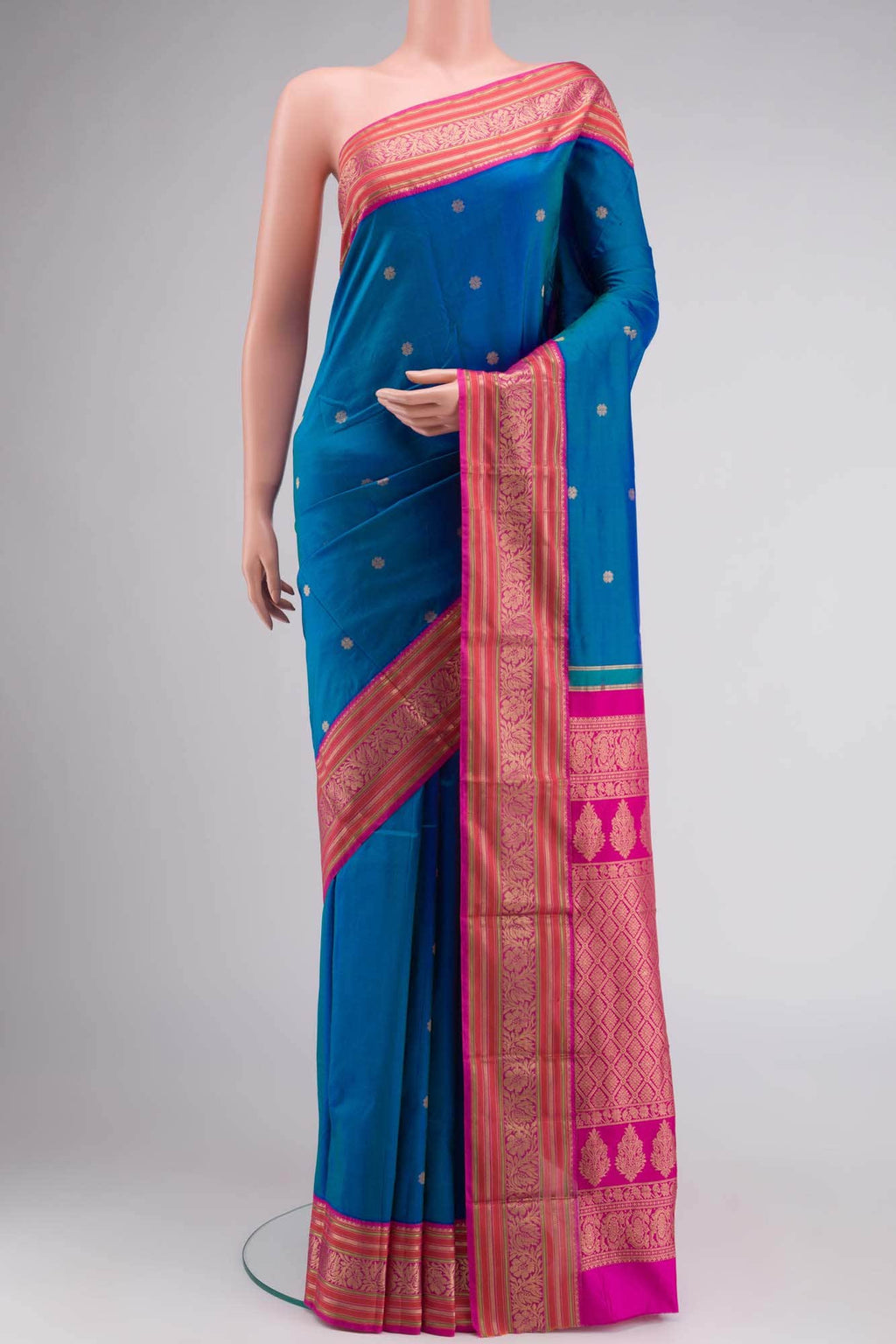 Blue Bangalore Silk Saree
