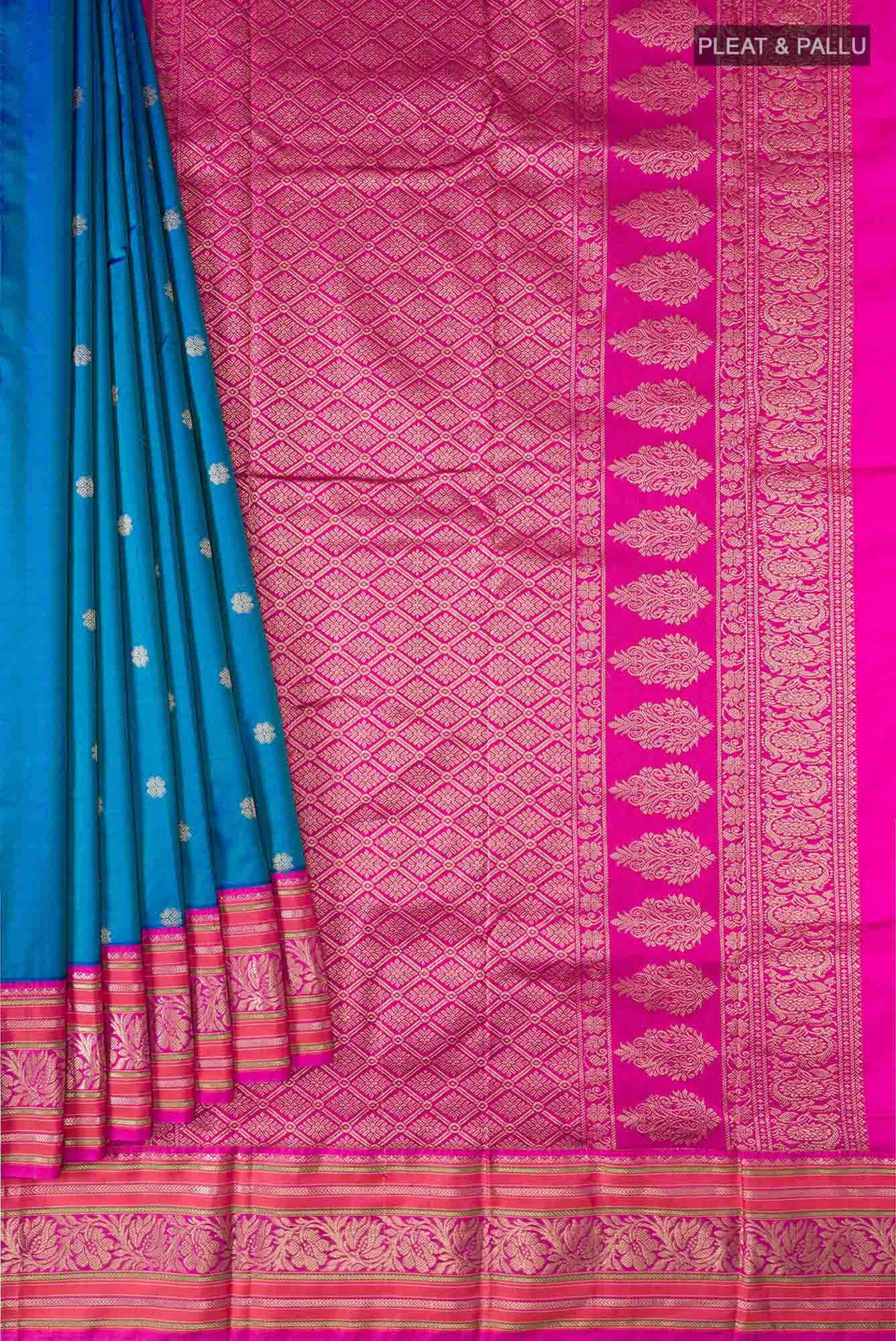 Blue Bangalore Silk Saree