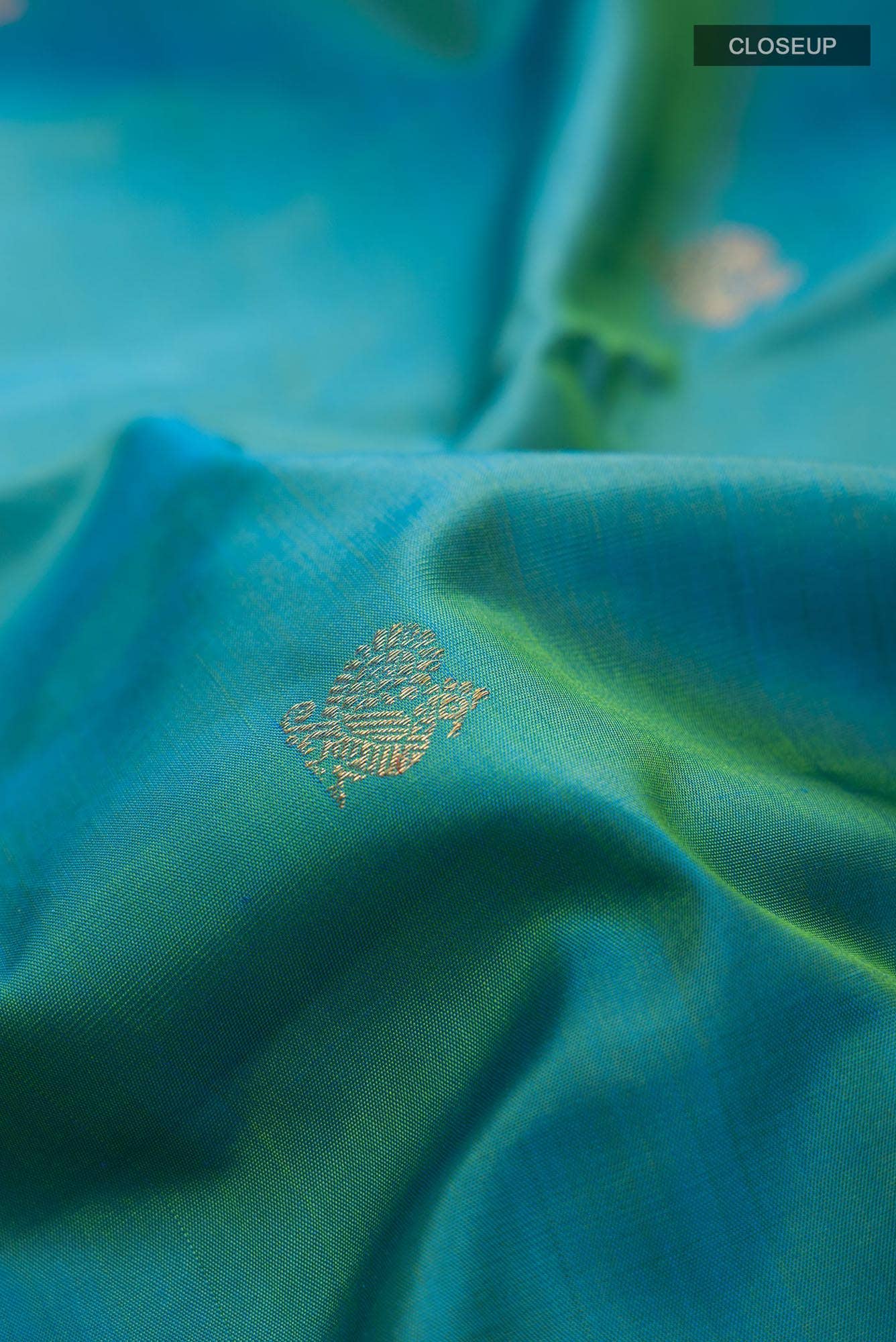 Blue Dual Tone Kanchipuram Silk Saree