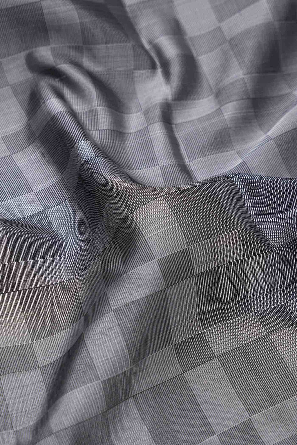 Pure Silk Pure Zari Grey Dual Tone Kanchipuram Saree