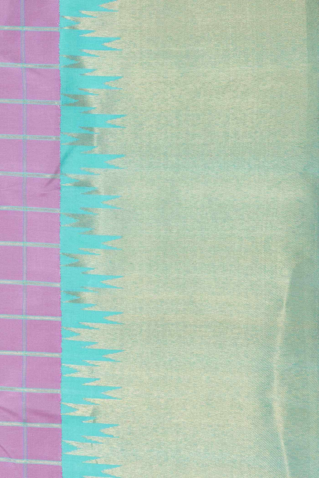 Pure Silk Pure Zari Lavender Dual Tone Kanchipuram Saree