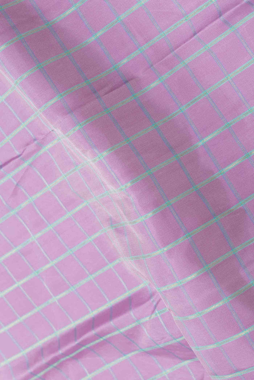 Pure Silk Pure Zari Lavender Dual Tone Kanchipuram Saree