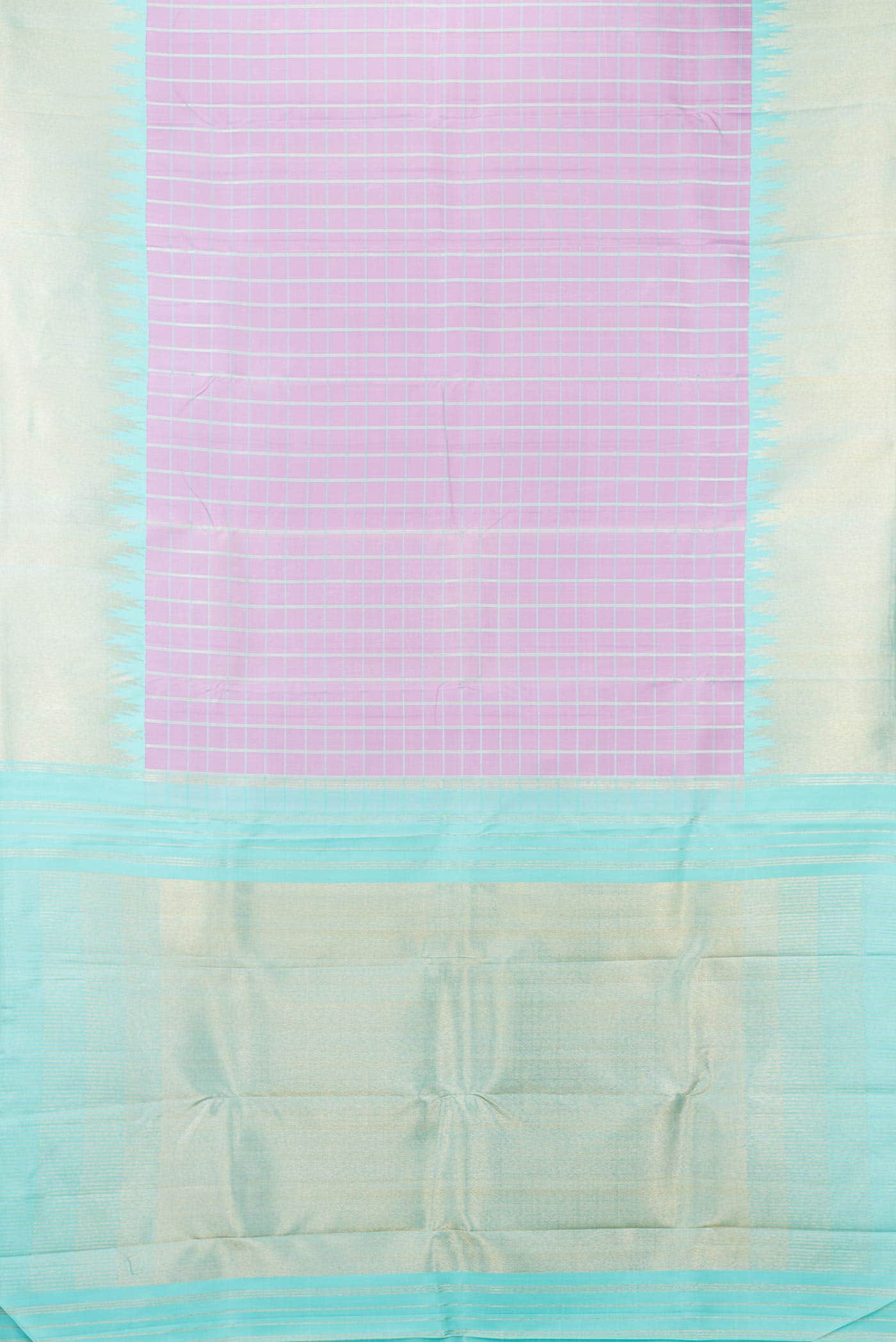 Pure Silk Pure Zari Lavender Dual Tone Kanchipuram Saree