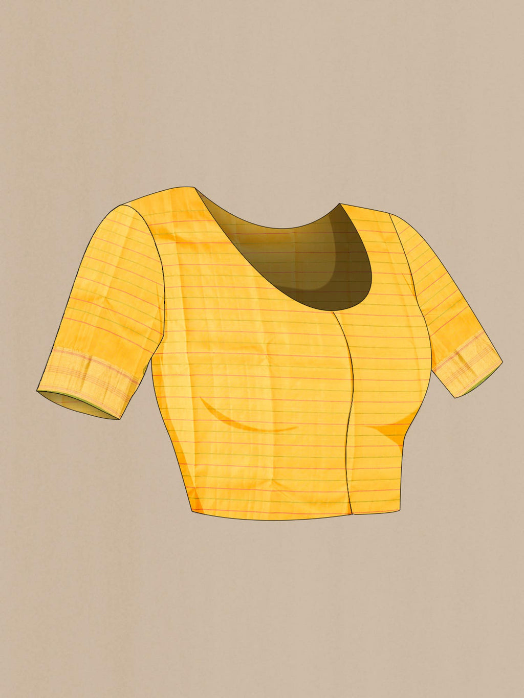 Yellow Dual Tone Kanchipuram Silk Saree