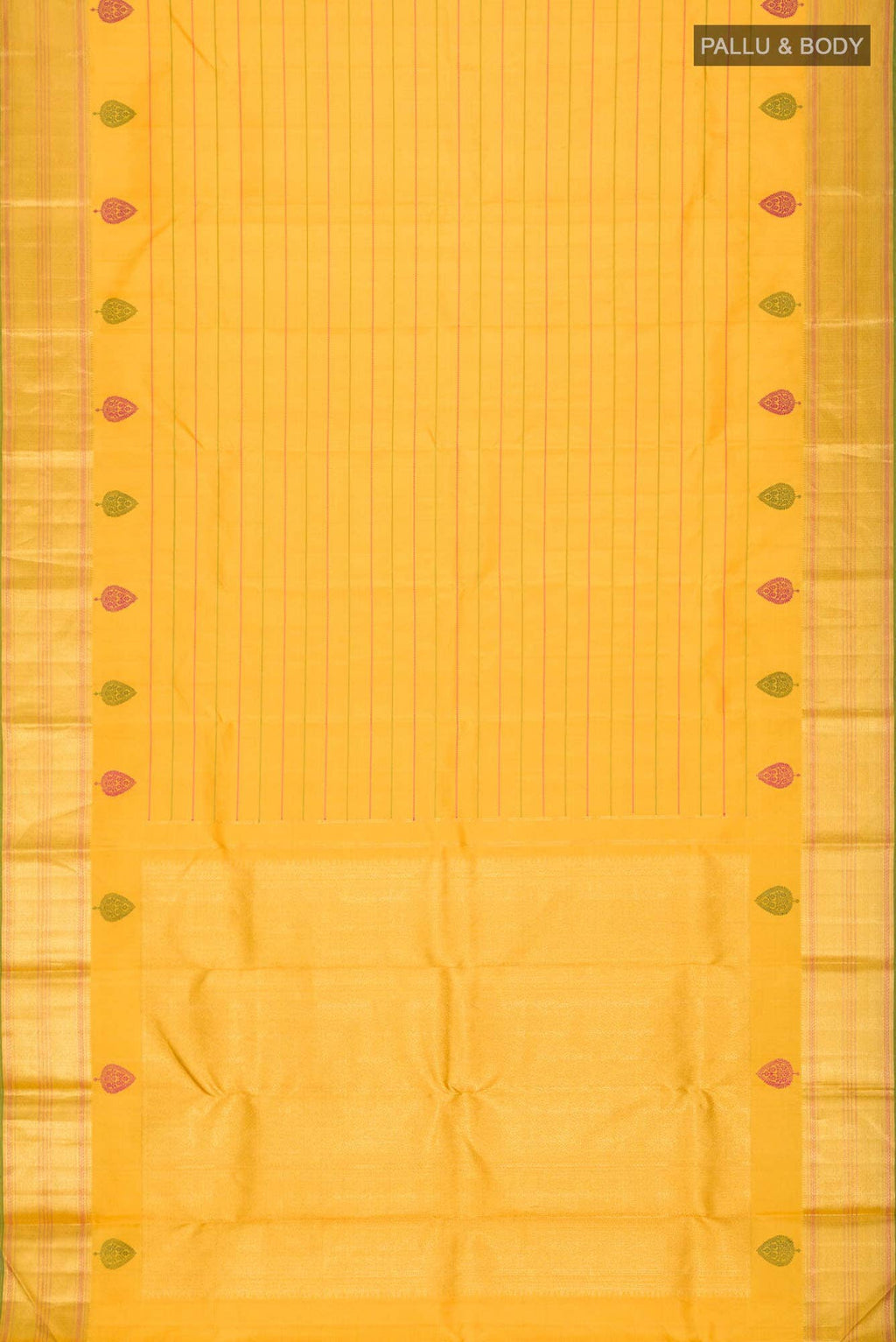 Yellow Dual Tone Kanchipuram Silk Saree