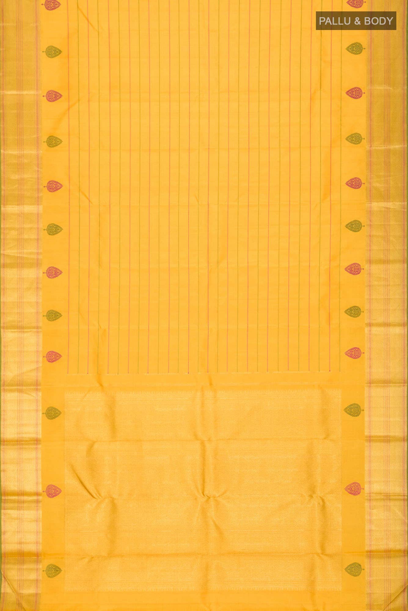Yellow Dual Tone Kanchipuram Silk Saree