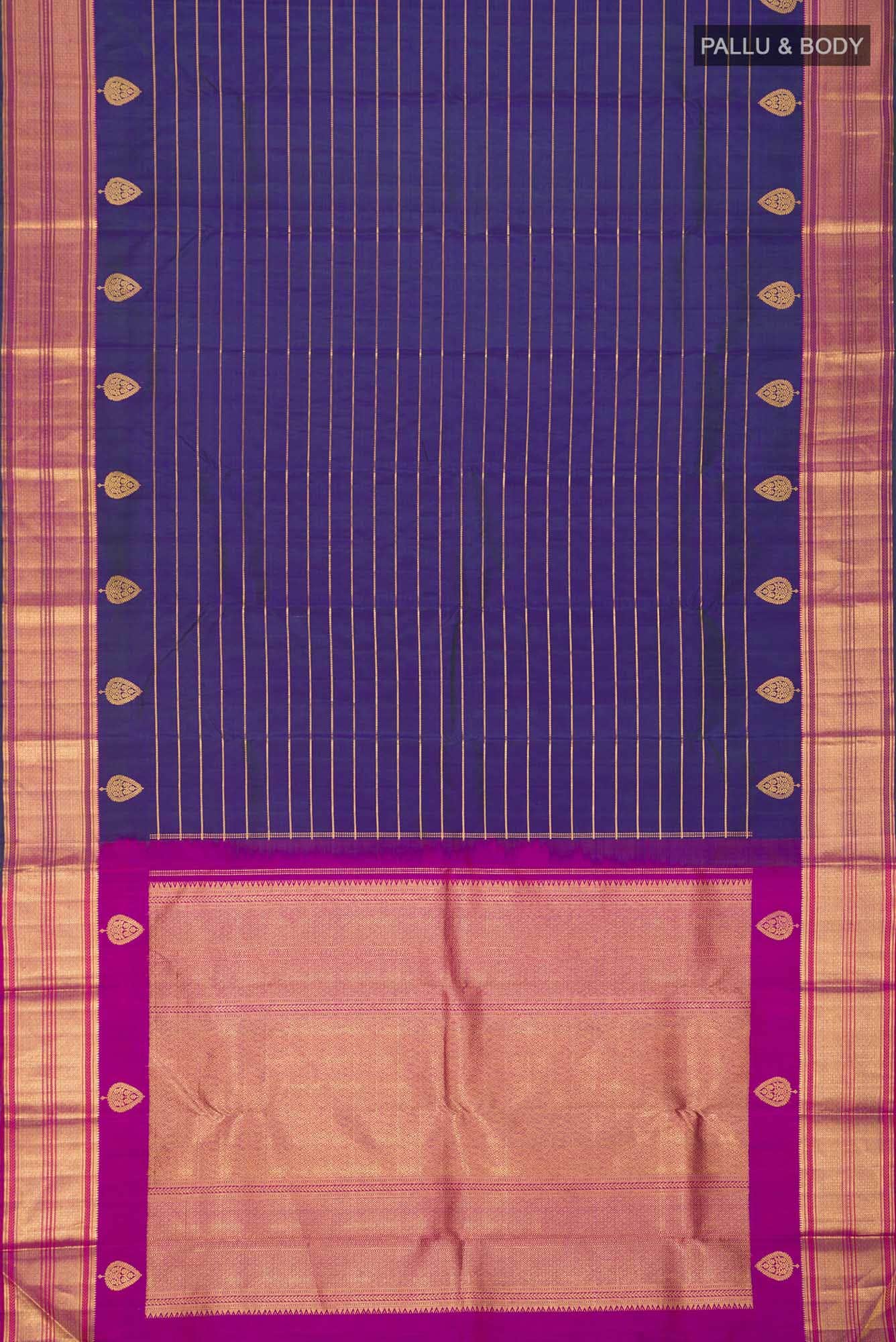 Blue Kanchipuram Silk Saree