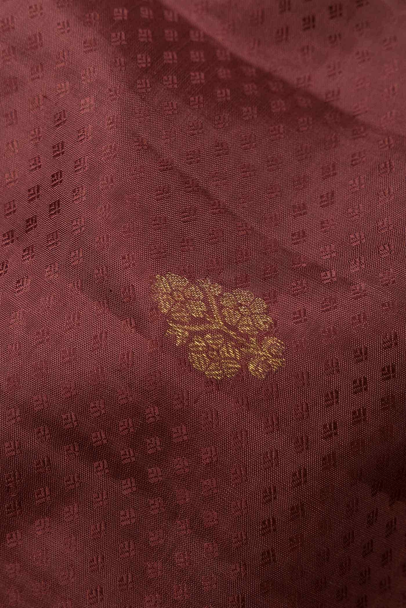 Pure Silk Pure Zari Brown Kanchipuram Saree