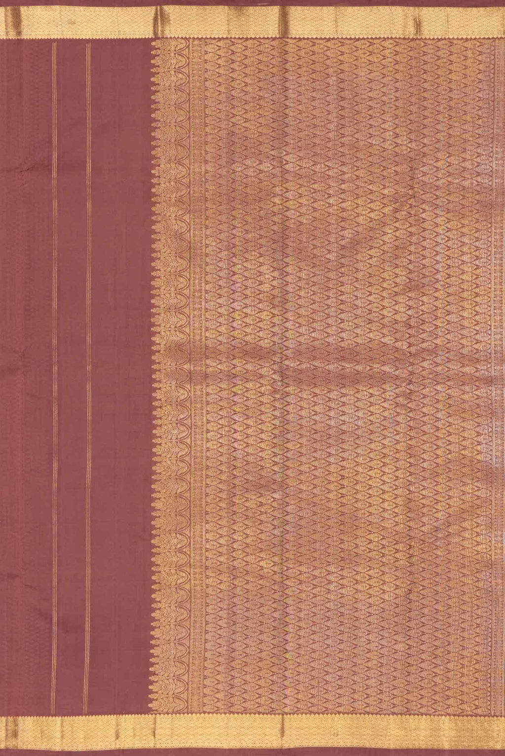 Pure Silk Pure Zari Brown Kanchipuram Saree