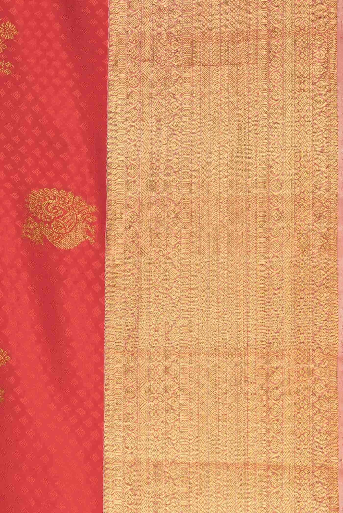 Red Dual Tone Kanchipuram Silk Saree